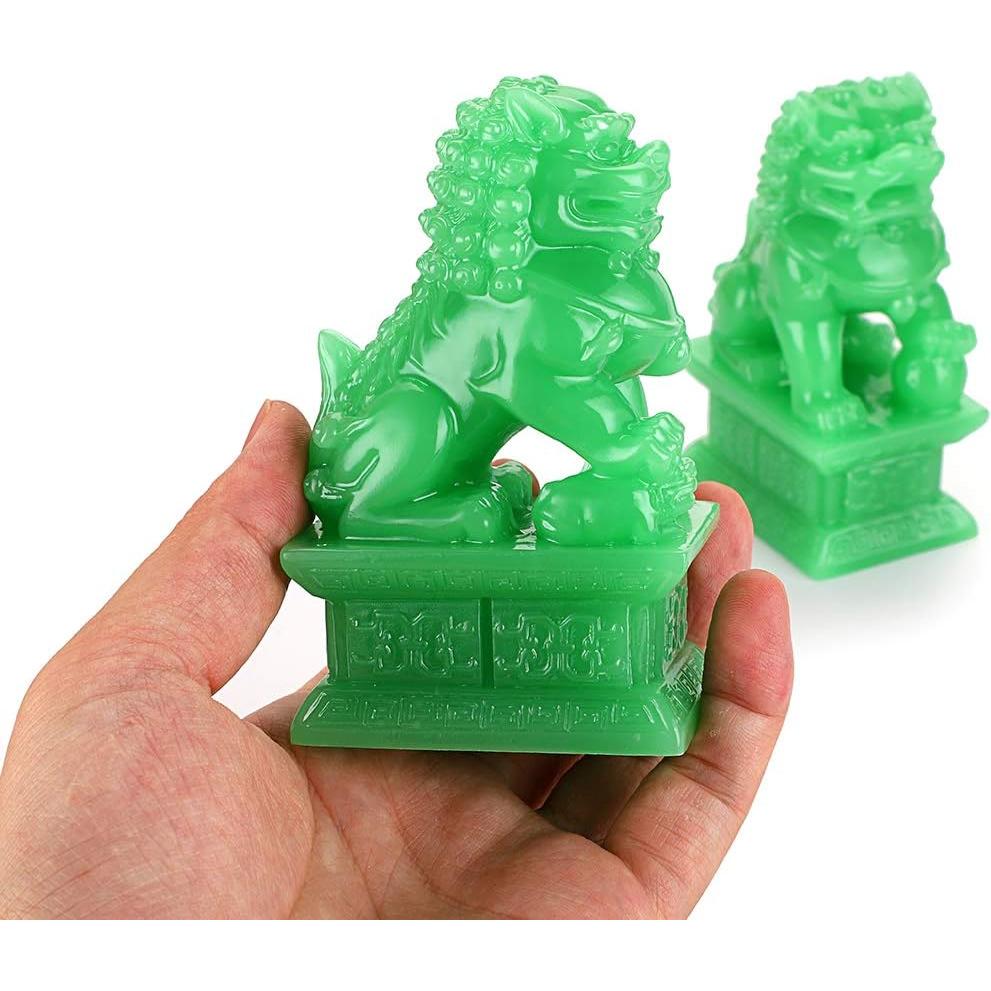 Estatuas de Leones Guardianes Fu Foo MDLUU - Feng Shui 5.8x3.8x10.7cm