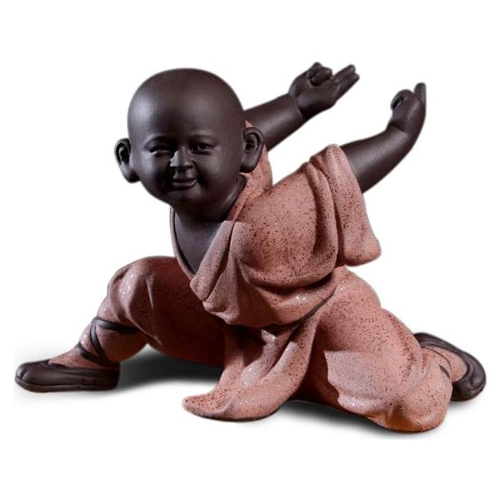 Figura de Monje Shaolin de Cerámica DIYOMR - Rosa 12.5cm