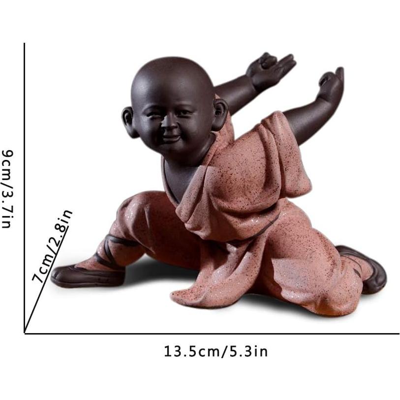 Figura de Monje Shaolin de Cerámica DIYOMR - Rosa 12.5cm