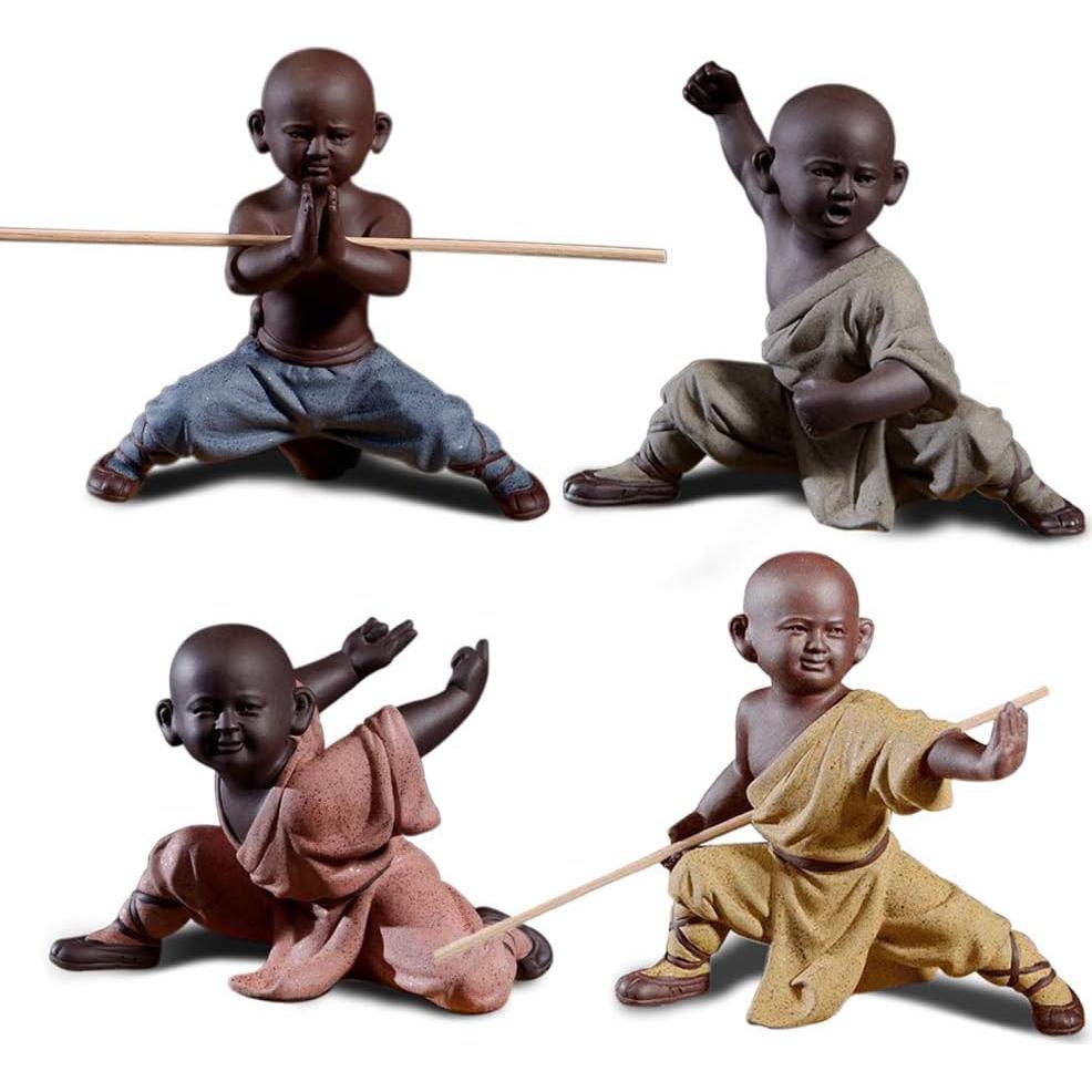 Figura de Monje Shaolin de Cerámica DIYOMR - Rosa 12.5cm