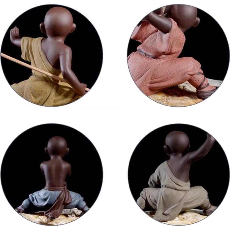 Figura de Monje Shaolin de Cerámica DIYOMR - Rosa 12.5cm