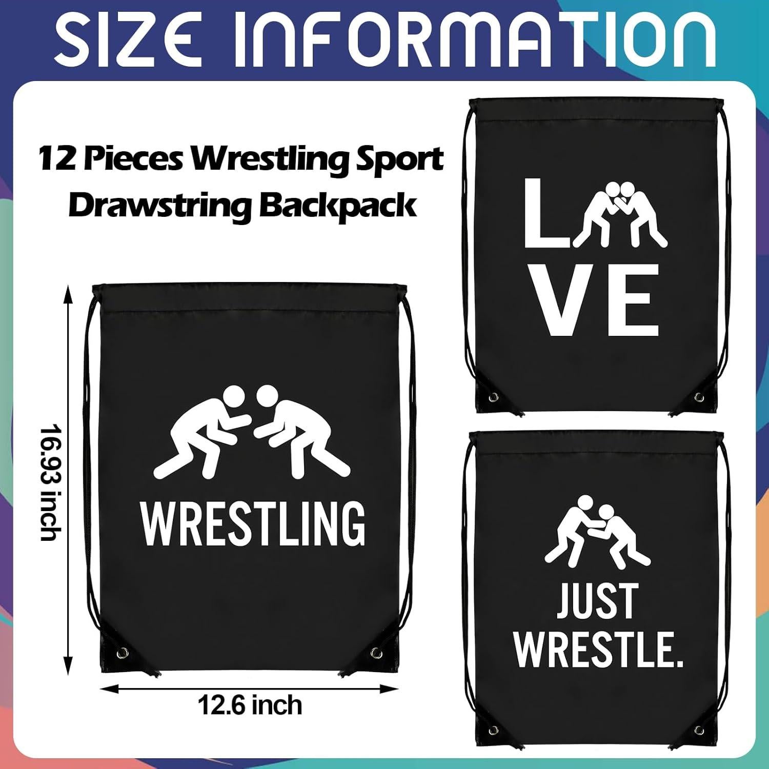 Mochilas de Cuerda para Lucha Paterr - 12 Piezas Unisex 32x43cm