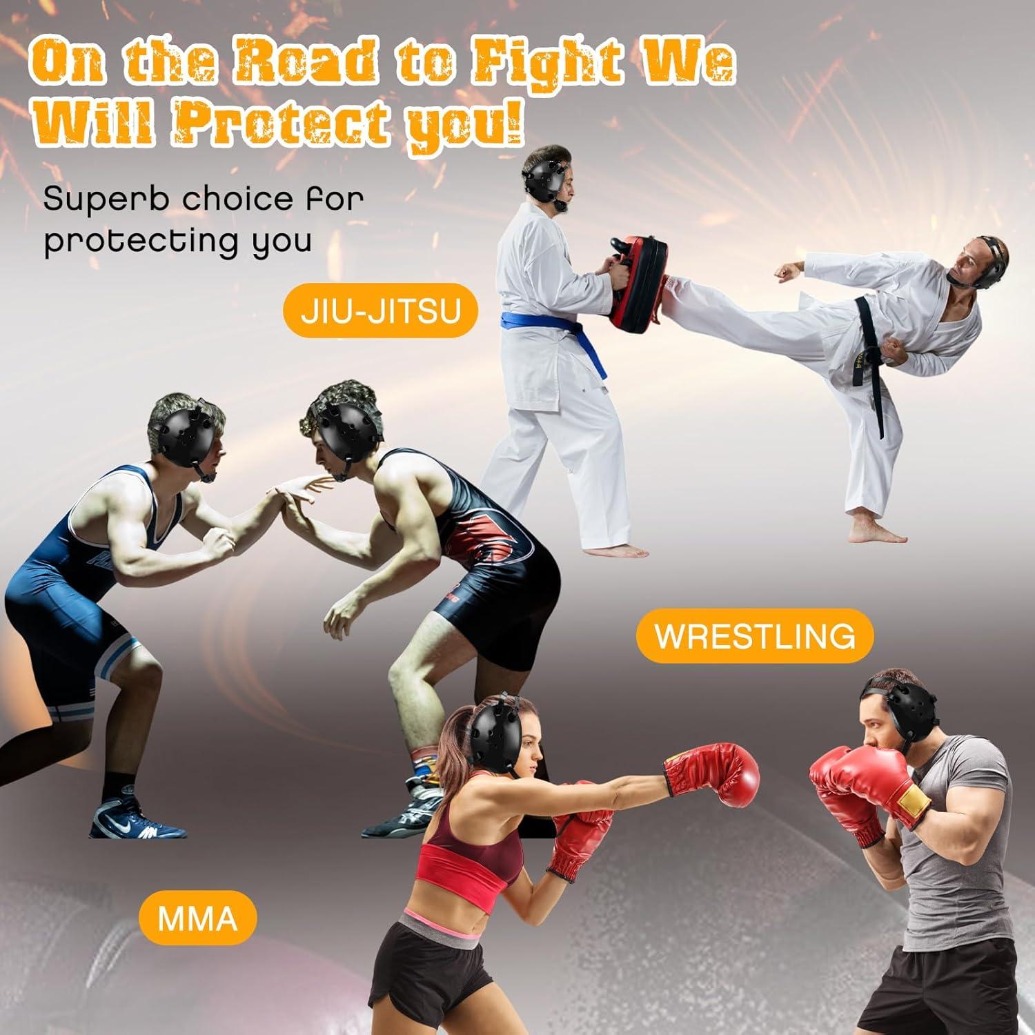 Cabezal de Lucha Ajustable Halloscume Yuu2283 para MMA y Jiu Jitsu