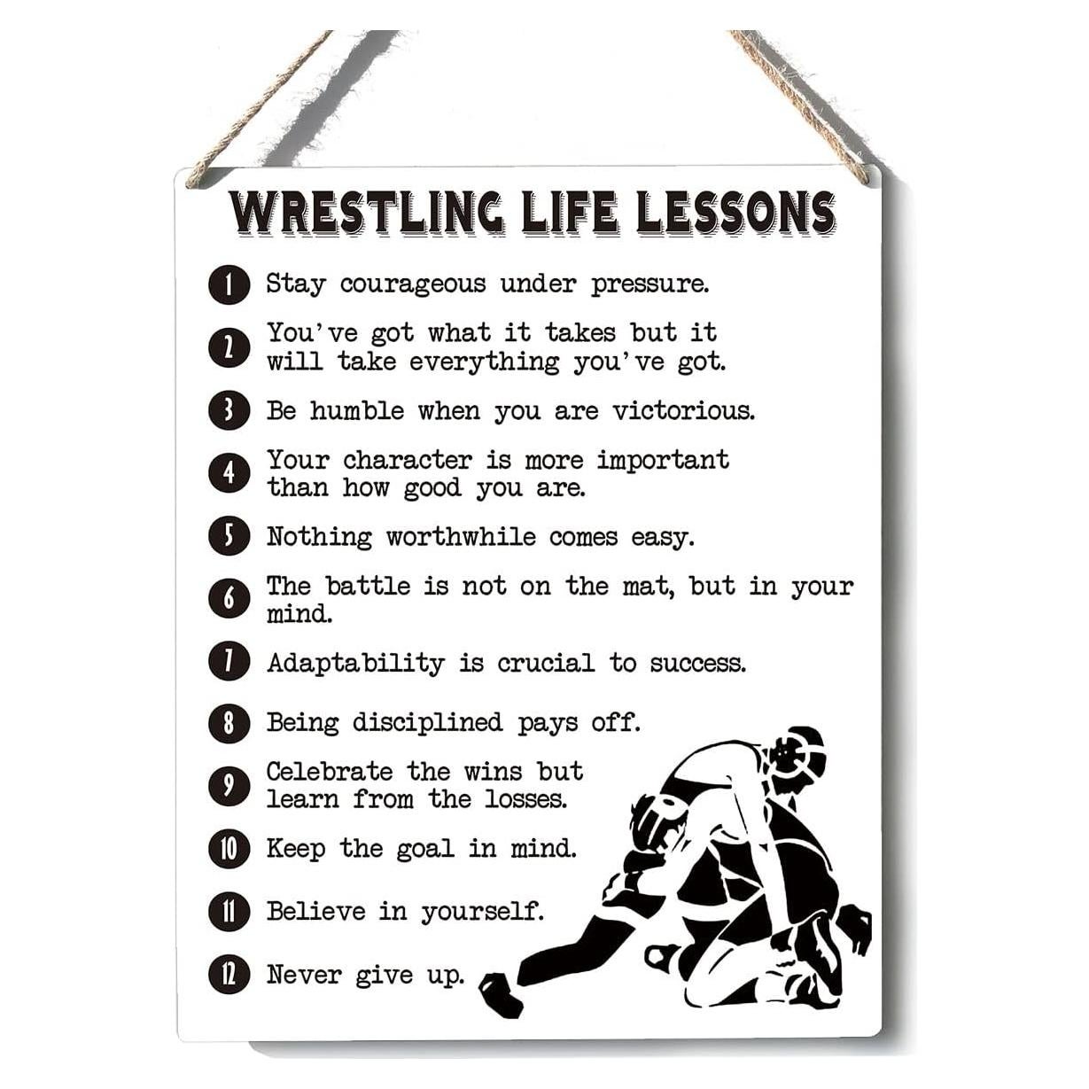 Cartel Decorativo de Madera Lecciones de Vida 25x20cm Xiolcxdr