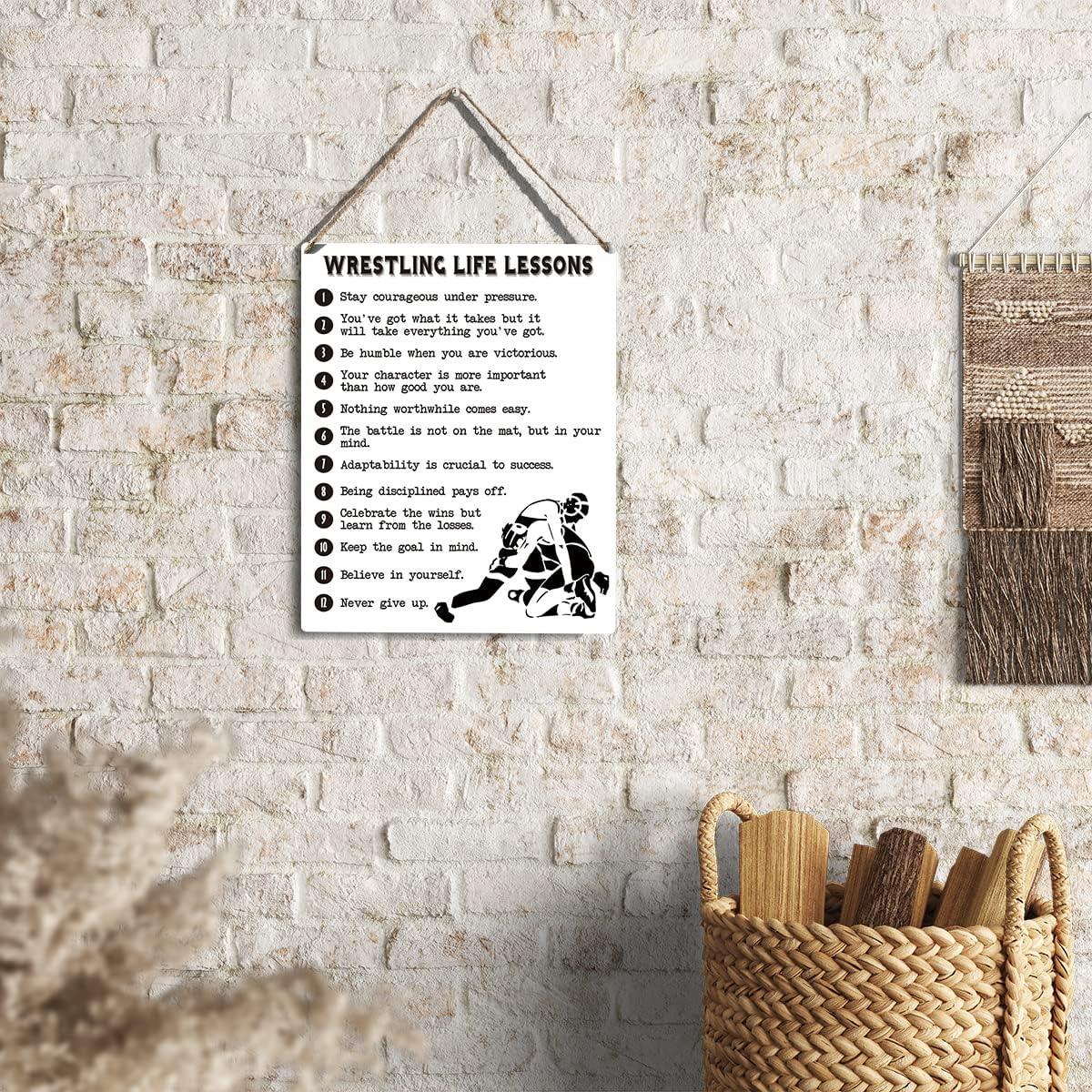 Cartel Decorativo de Madera Lecciones de Vida 25x20cm Xiolcxdr