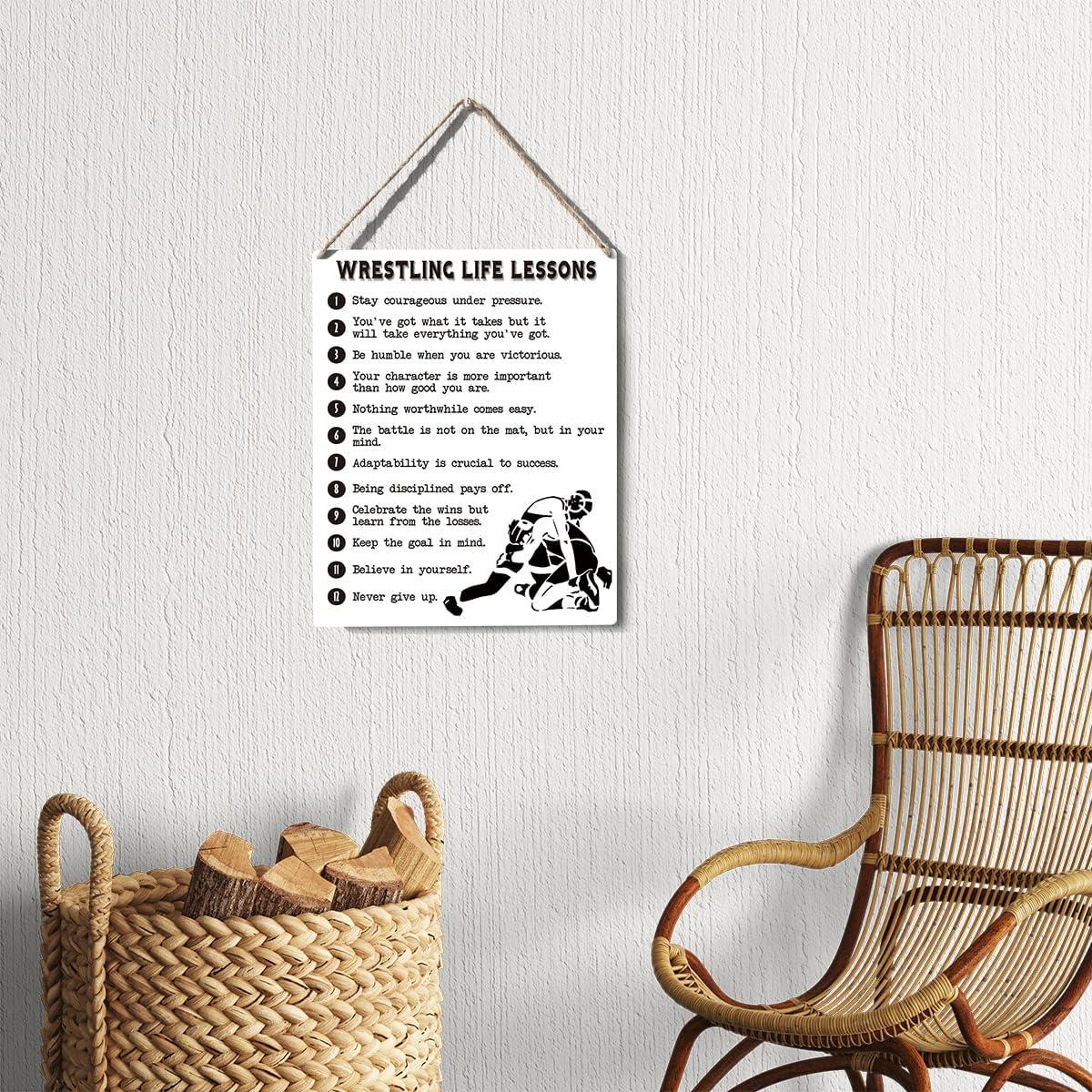 Cartel Decorativo de Madera Lecciones de Vida 25x20cm Xiolcxdr