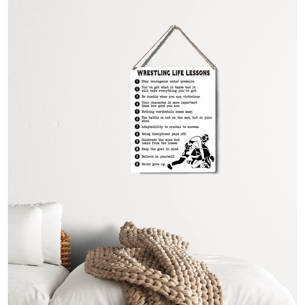 Cartel Decorativo de Madera Lecciones de Vida 25x20cm Xiolcxdr