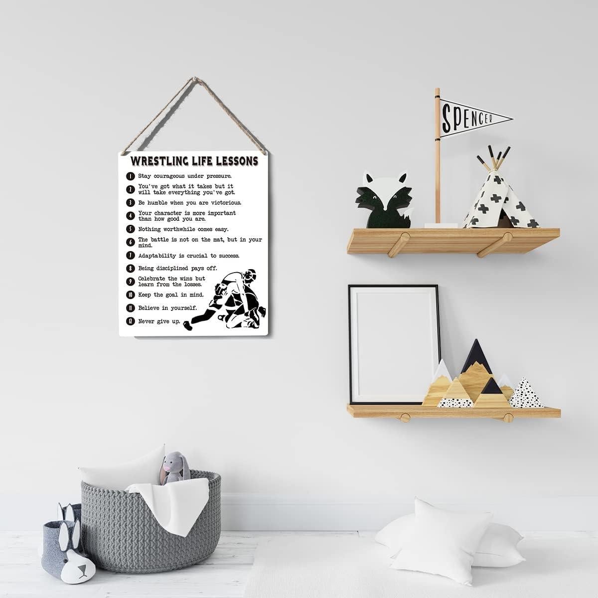 Cartel Decorativo de Madera Lecciones de Vida 25x20cm Xiolcxdr