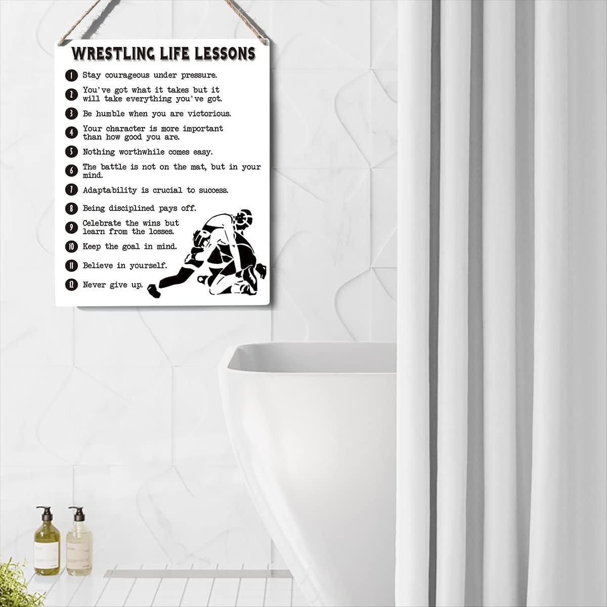 Cartel Decorativo de Madera Lecciones de Vida 25x20cm Xiolcxdr