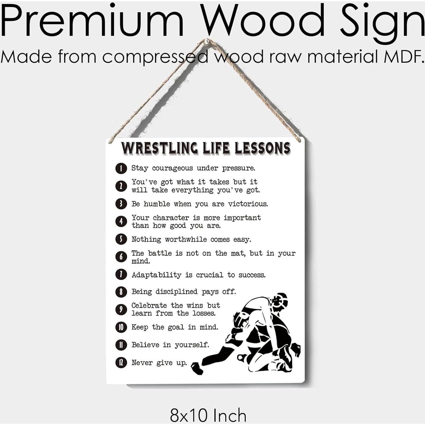 Cartel Decorativo de Madera Lecciones de Vida 25x20cm Xiolcxdr