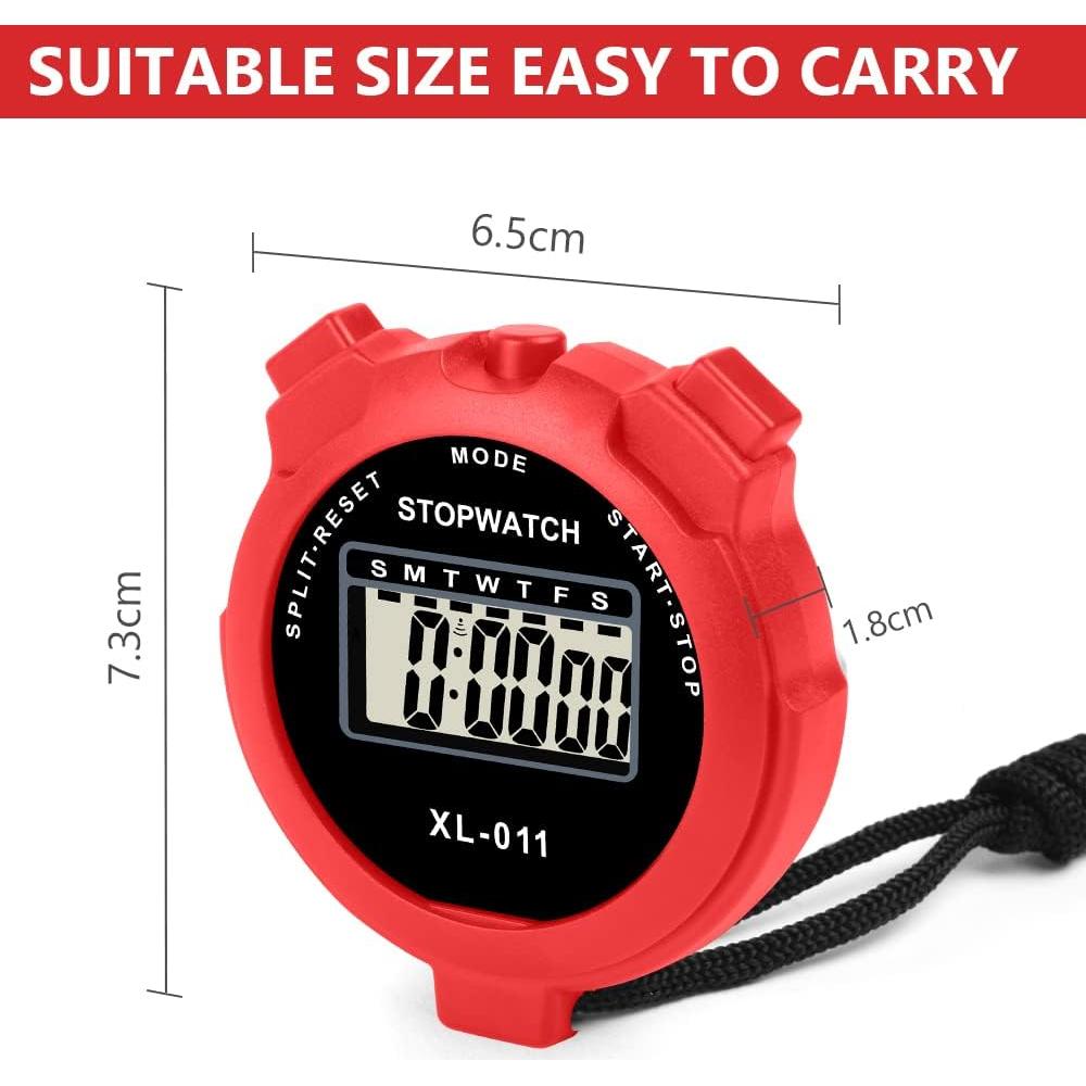 Cronómetro Deportivo Digital Vicloon Rojo, Pantalla 9.7 cm