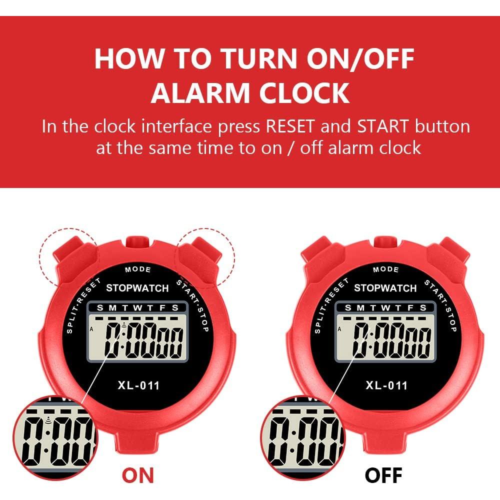 Cronómetro Deportivo Digital Vicloon Rojo, Pantalla 9.7 cm