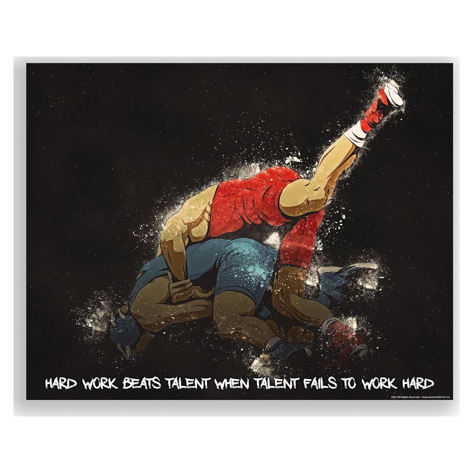 Póster Motivacional Lucha Libre 28x36 cm Inspirational Wall Art