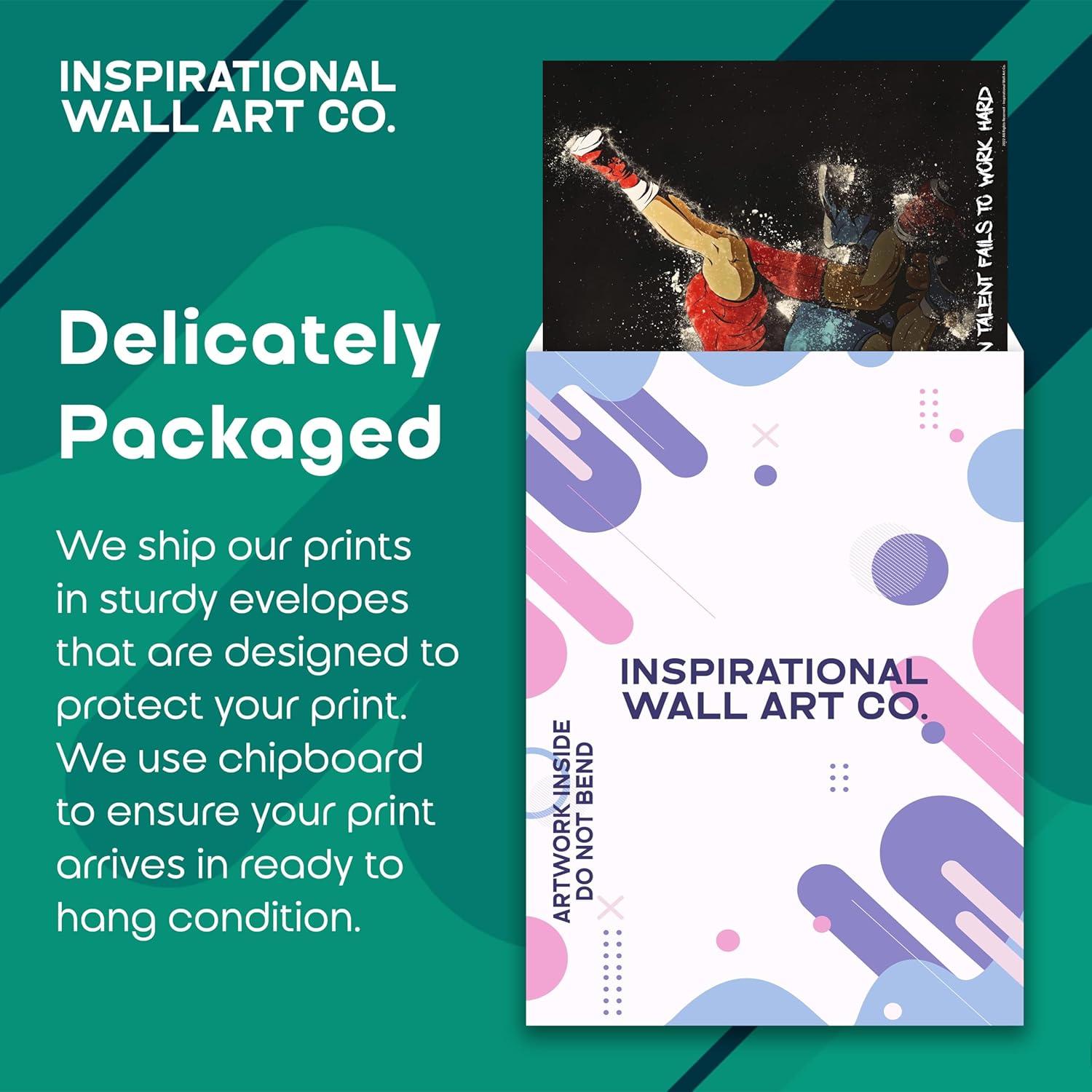 Póster Motivacional Lucha Libre 28x36 cm Inspirational Wall Art