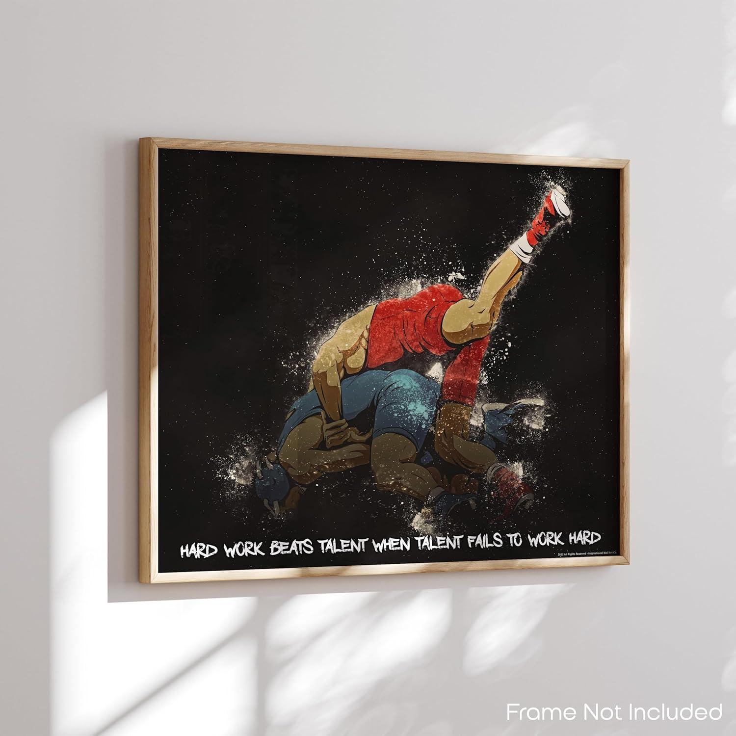 Póster Motivacional Lucha Libre 28x36 cm Inspirational Wall Art