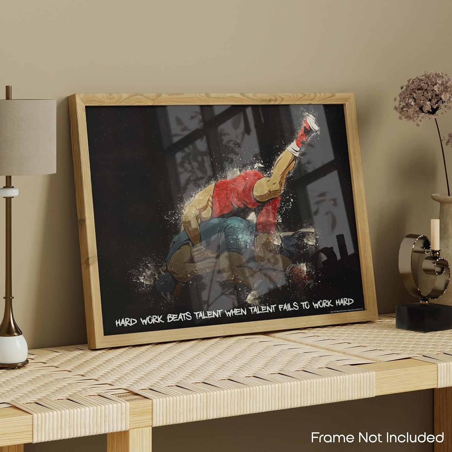 Póster Motivacional Lucha Libre 28x36 cm Inspirational Wall Art