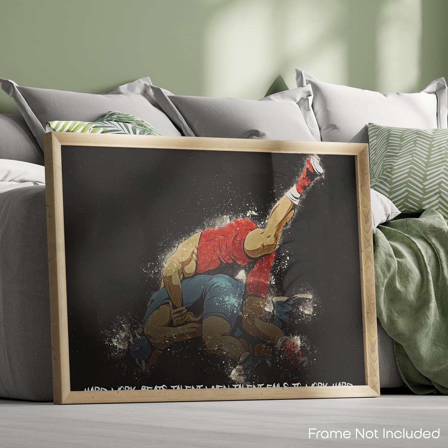 Póster Motivacional Lucha Libre 28x36 cm Inspirational Wall Art