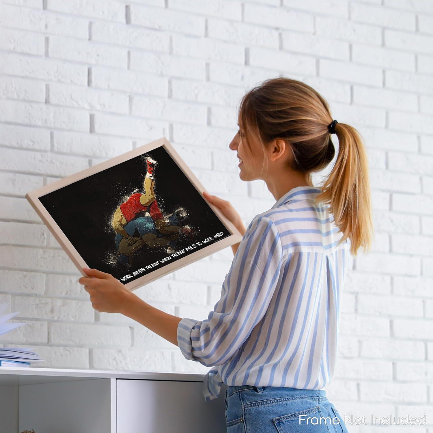 Póster Motivacional Lucha Libre 28x36 cm Inspirational Wall Art