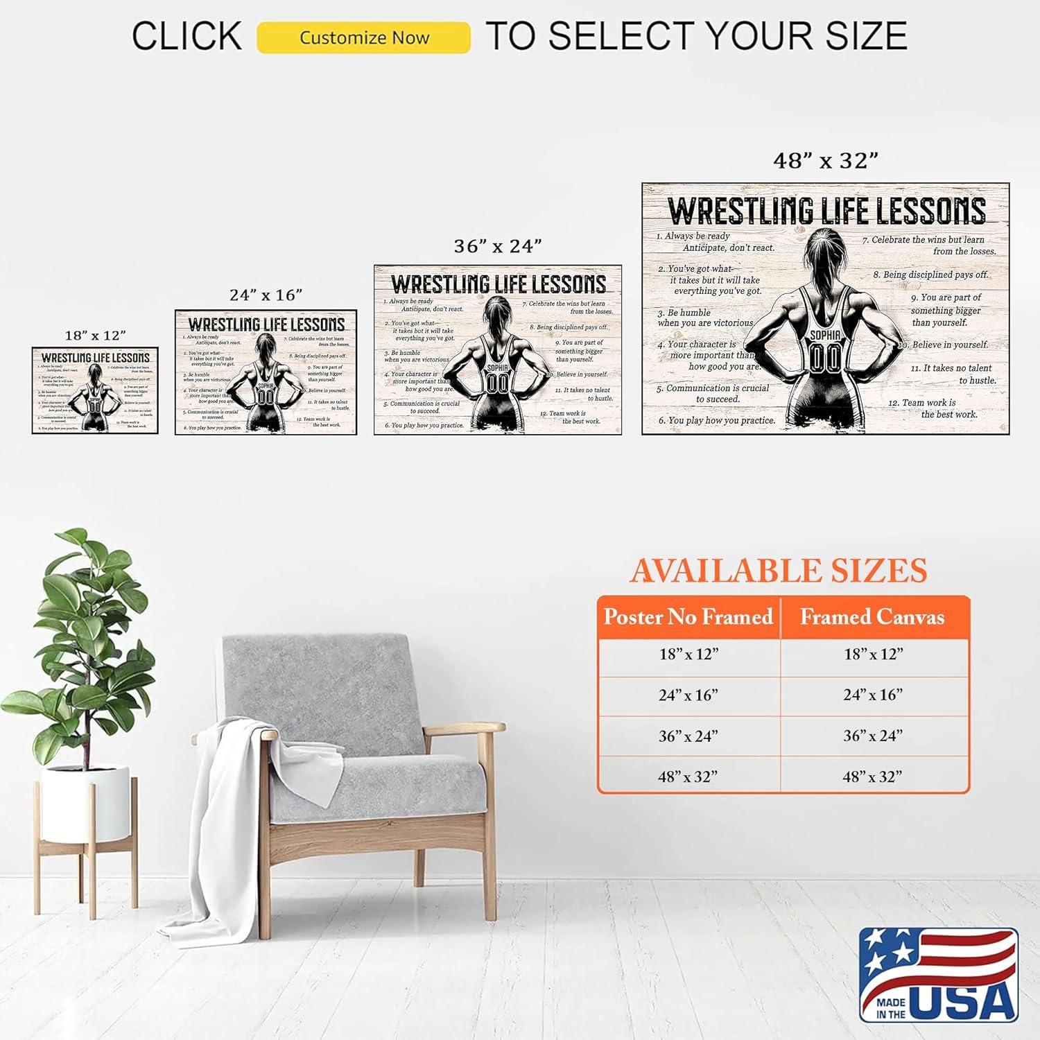 Póster y Lienzo Personalizado Lucha Libre - Regalo Motivacional