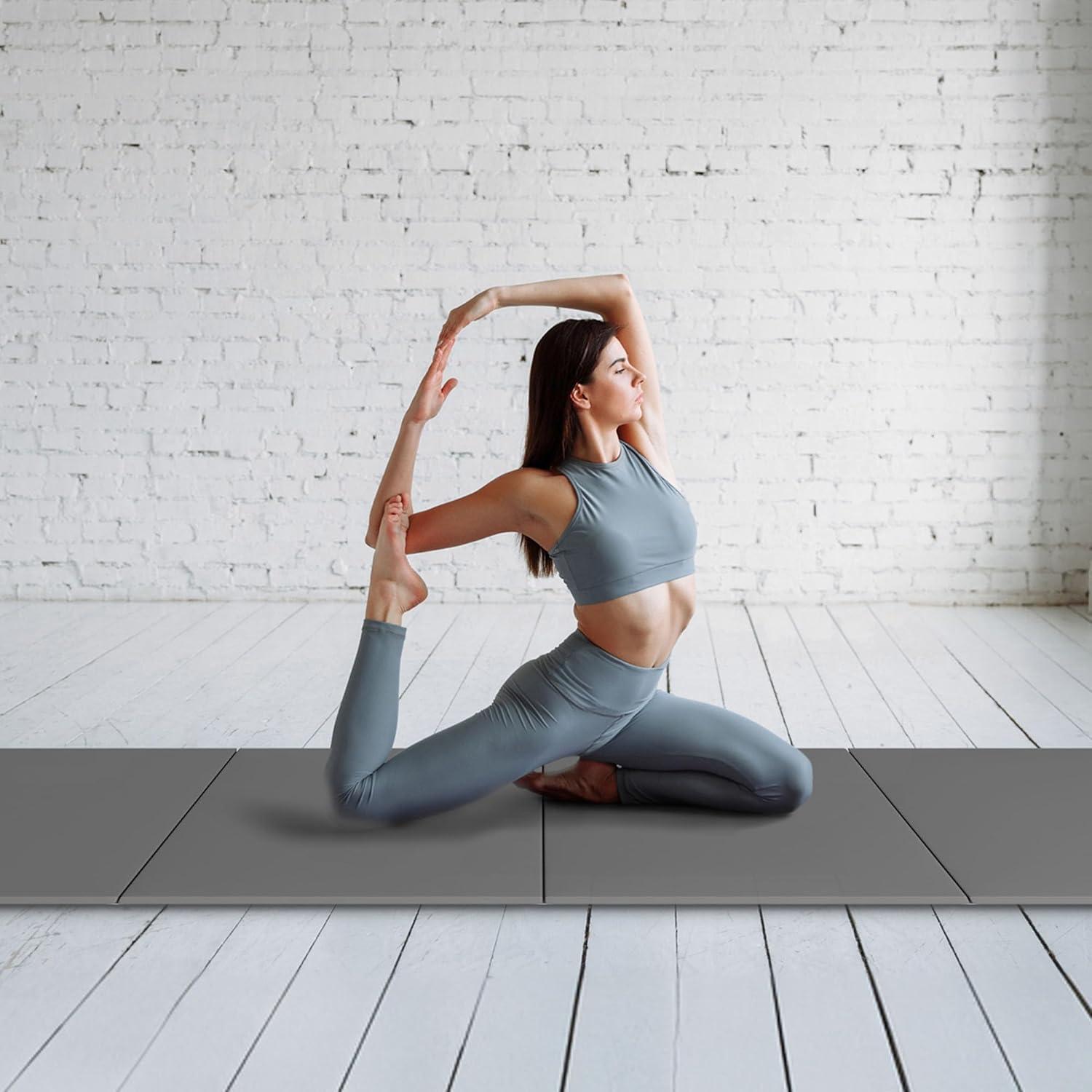 Mata de Gimnasia Plegable BalanceFrom 3.05x1.22m Gris