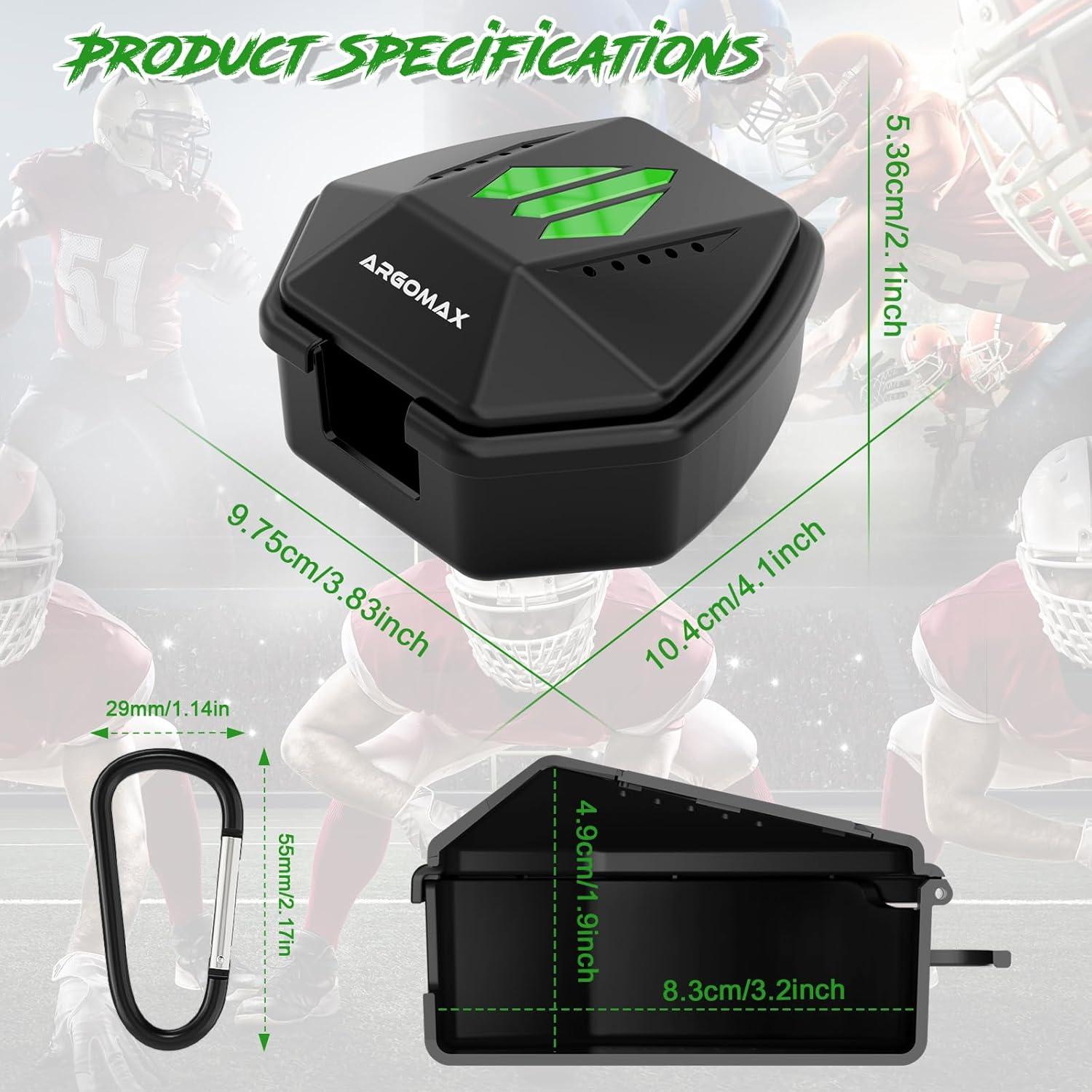 Funda para Protector Bucal Deportivo ARGOMAX Negro y Verde