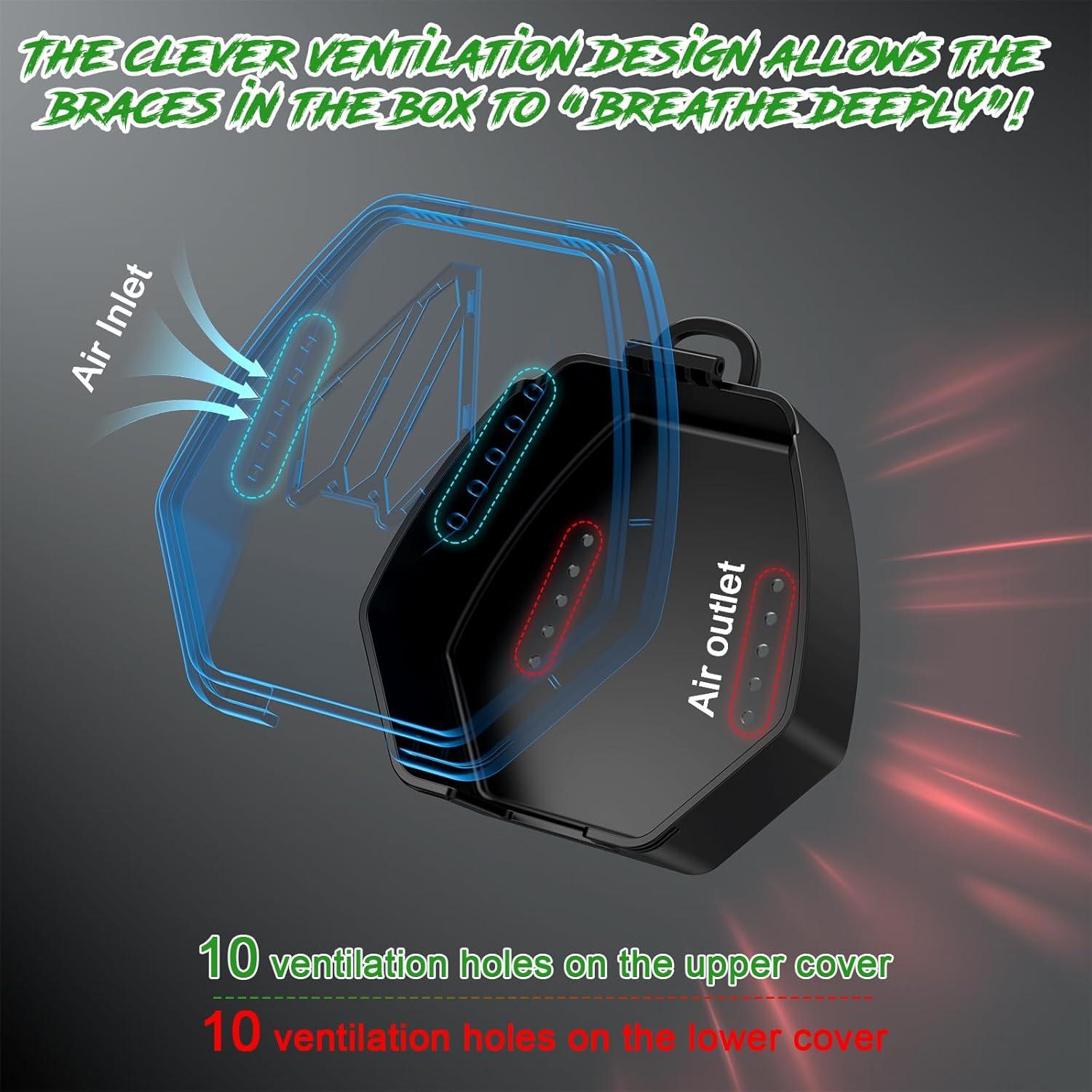 Funda para Protector Bucal Deportivo ARGOMAX Negro y Verde