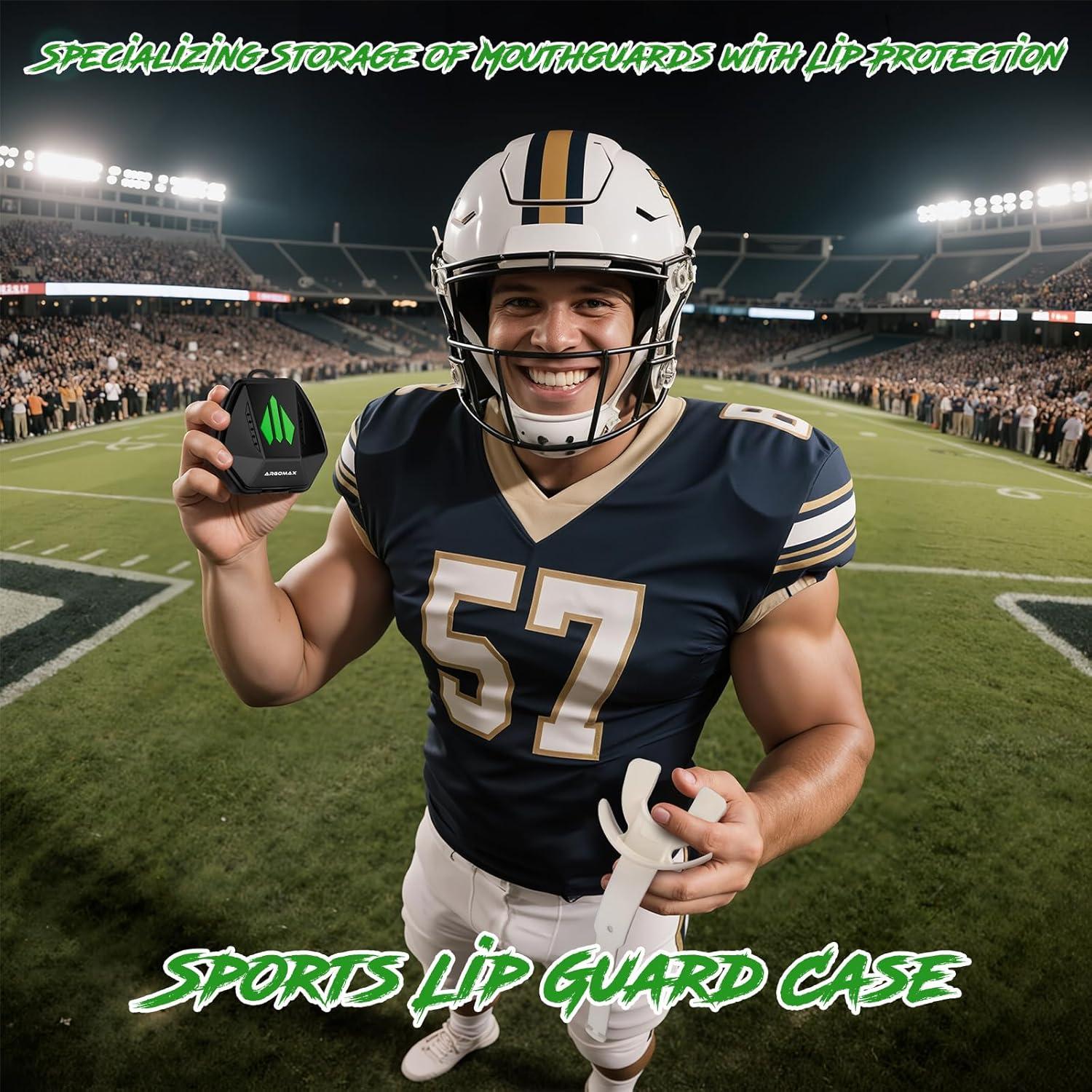 Funda para Protector Bucal Deportivo ARGOMAX Negro y Verde