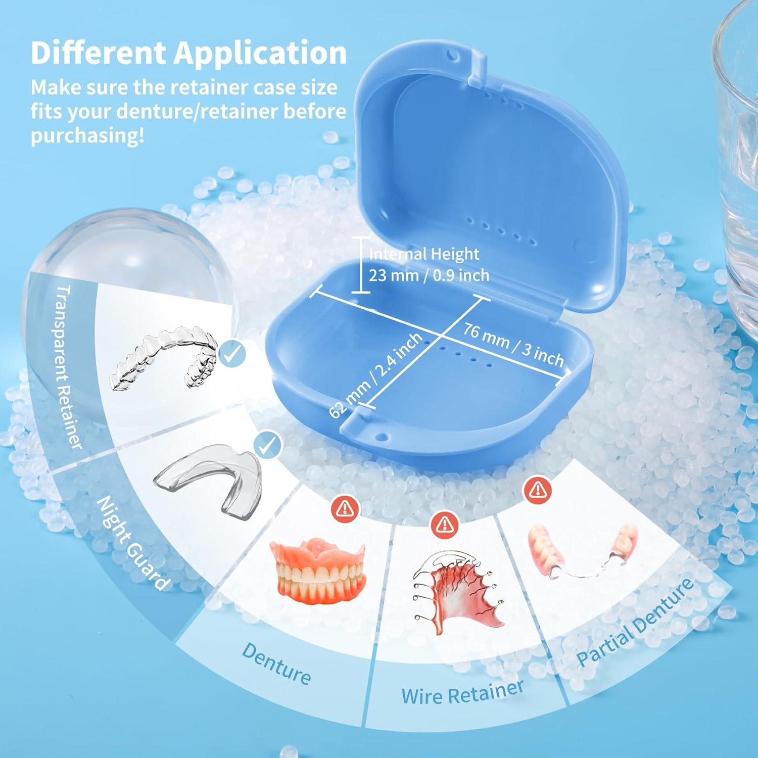 Caja de Retenedor Ortodóntico Annhua con Ventilación - 8x7x2.5 cm