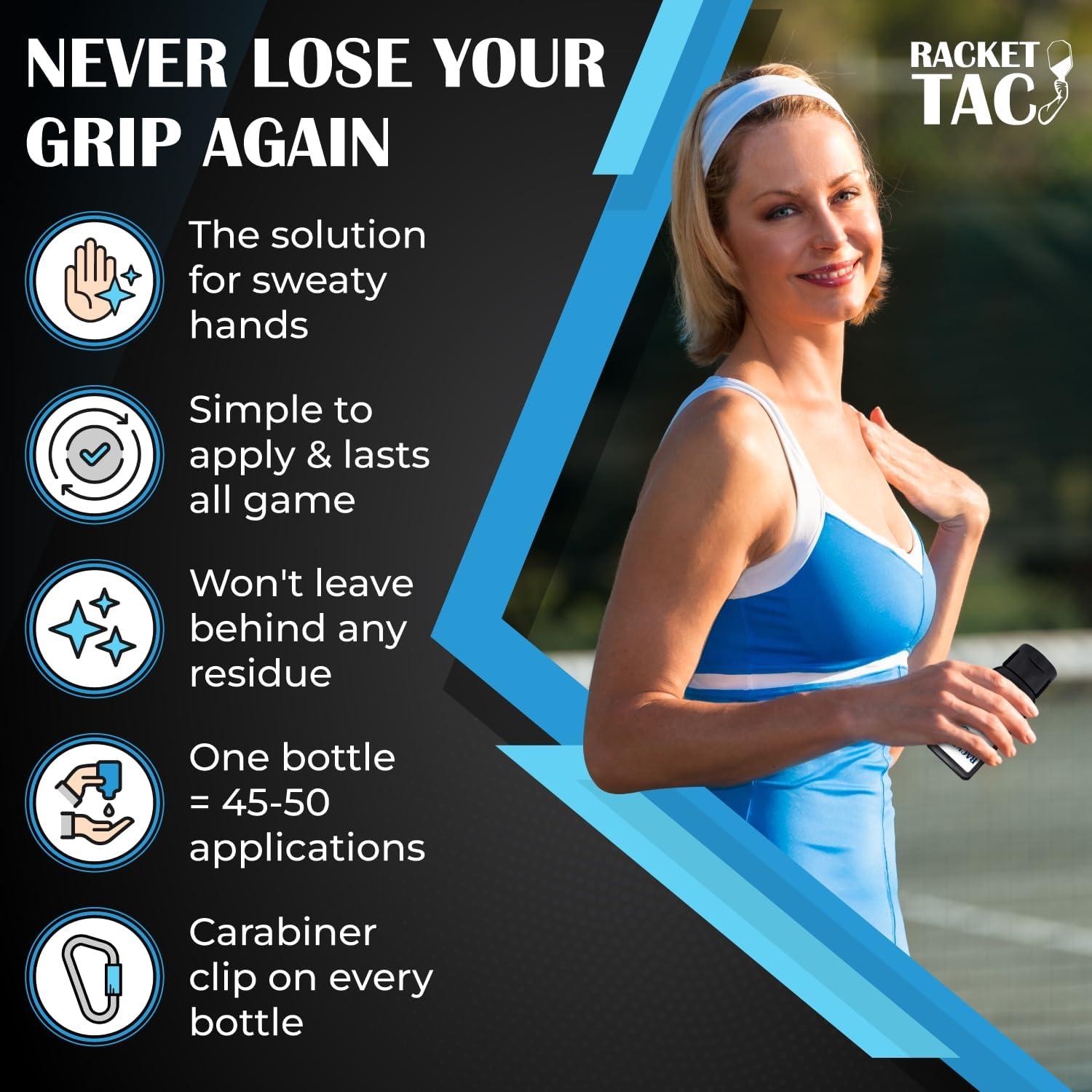 Loción Antitranspirante Racket Tac 2 oz - Agarre Tenis y Pickleball