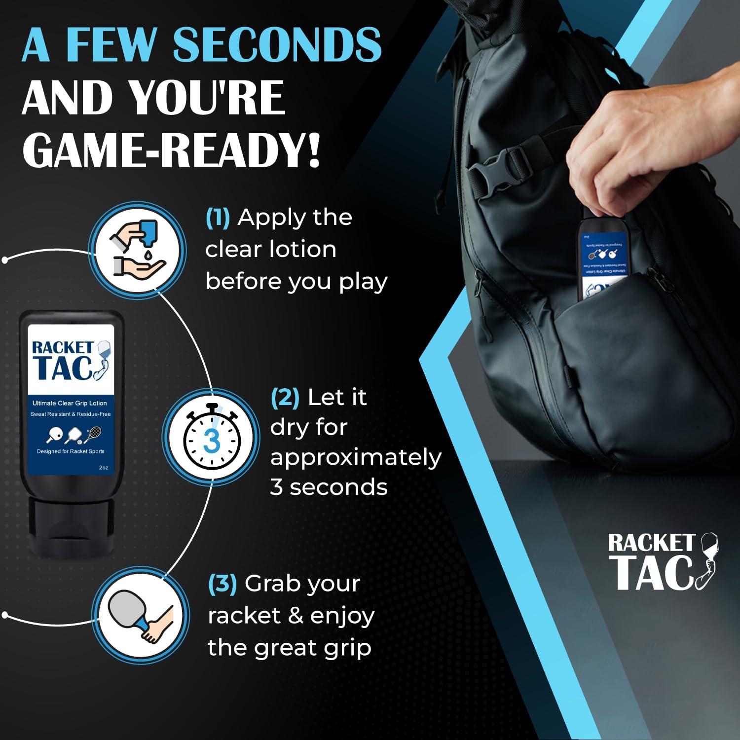 Loción Antitranspirante Racket Tac 2 oz - Agarre Tenis y Pickleball