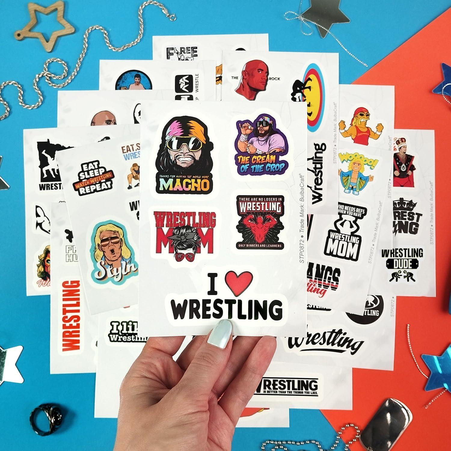 Calcomanías de Lucha Libre BulbaCraft - A Prueba de Agua, 100 Piezas