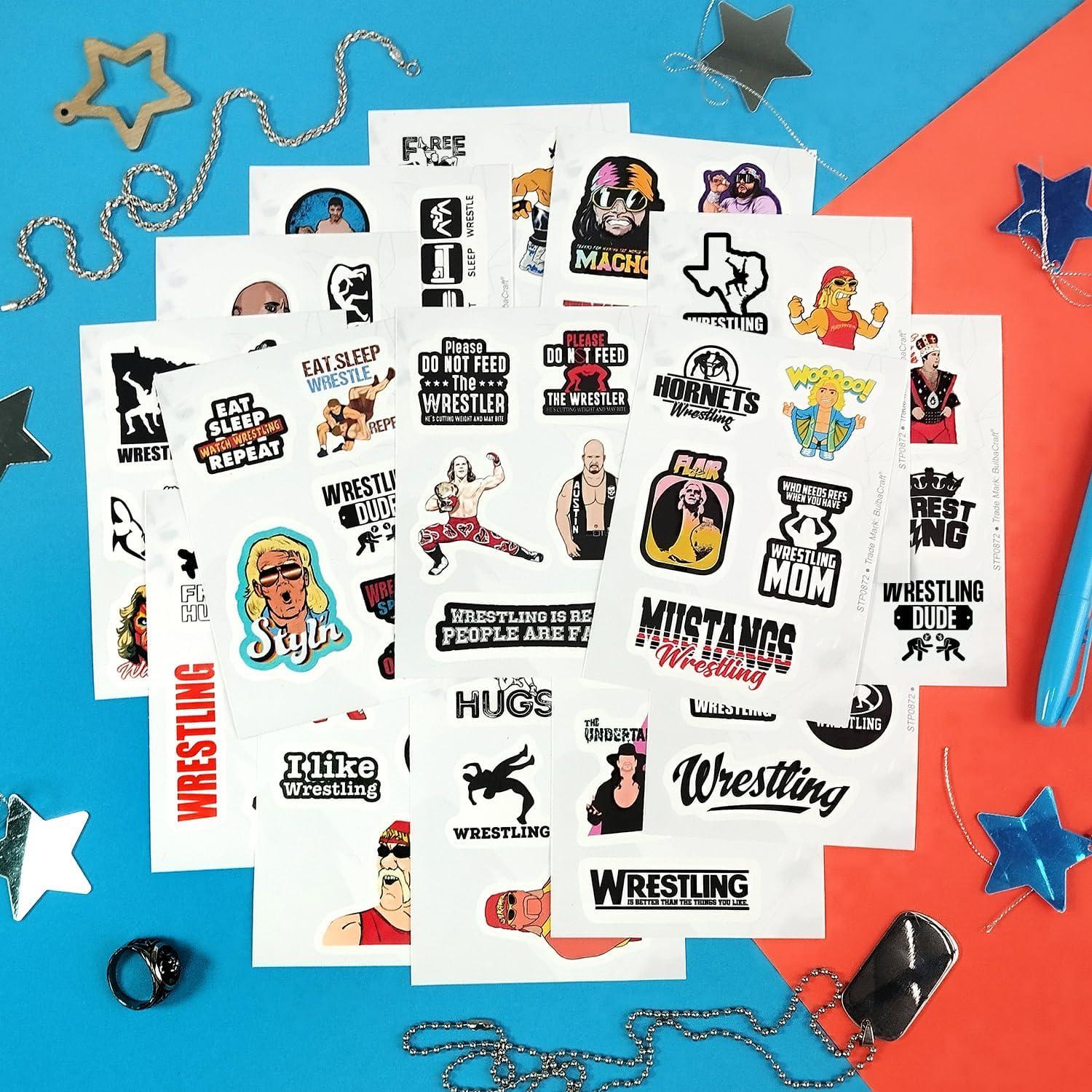 Calcomanías de Lucha Libre BulbaCraft - A Prueba de Agua, 100 Piezas