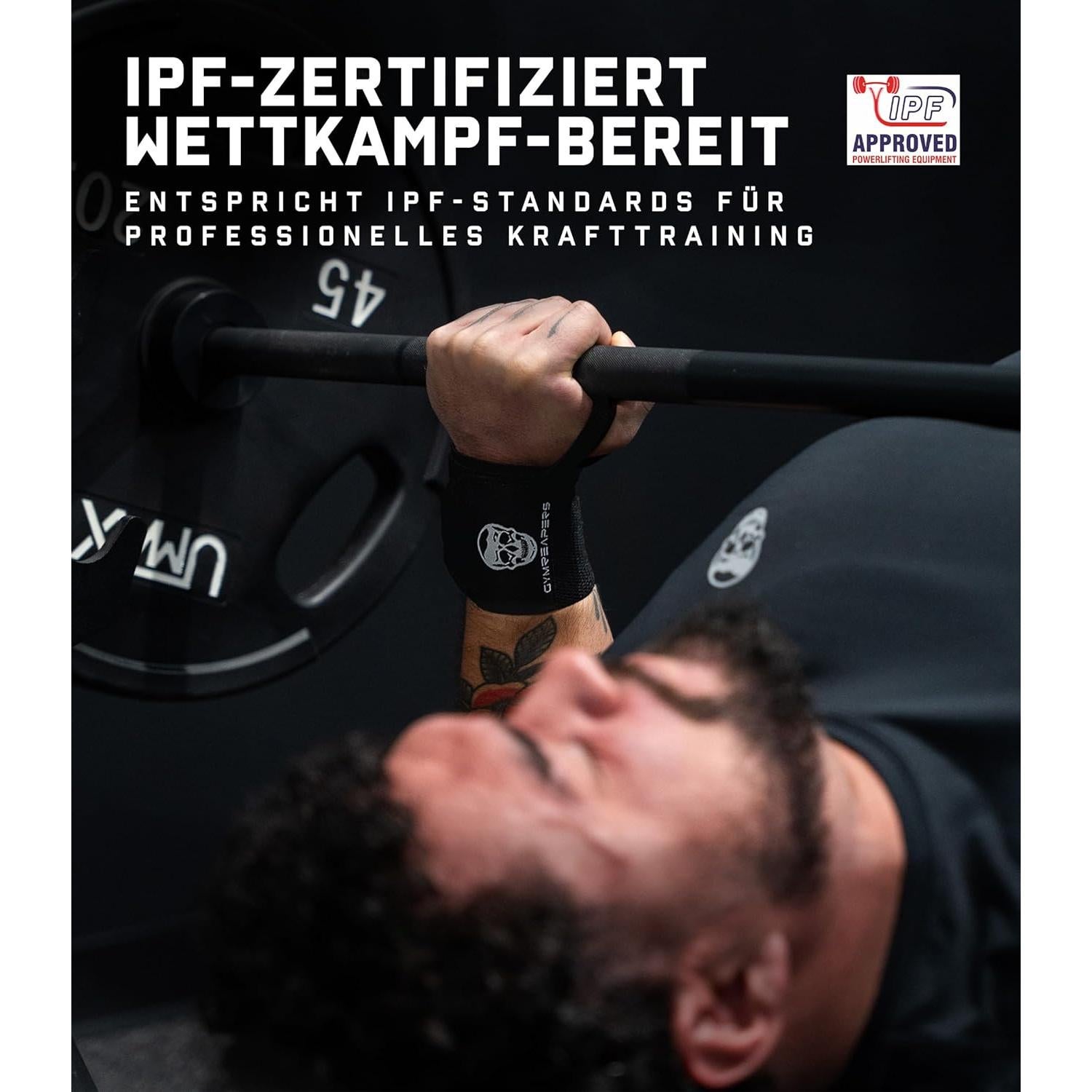 Muñequera de Levantamiento de Pesas Gymreapers 45.72 cm IPF