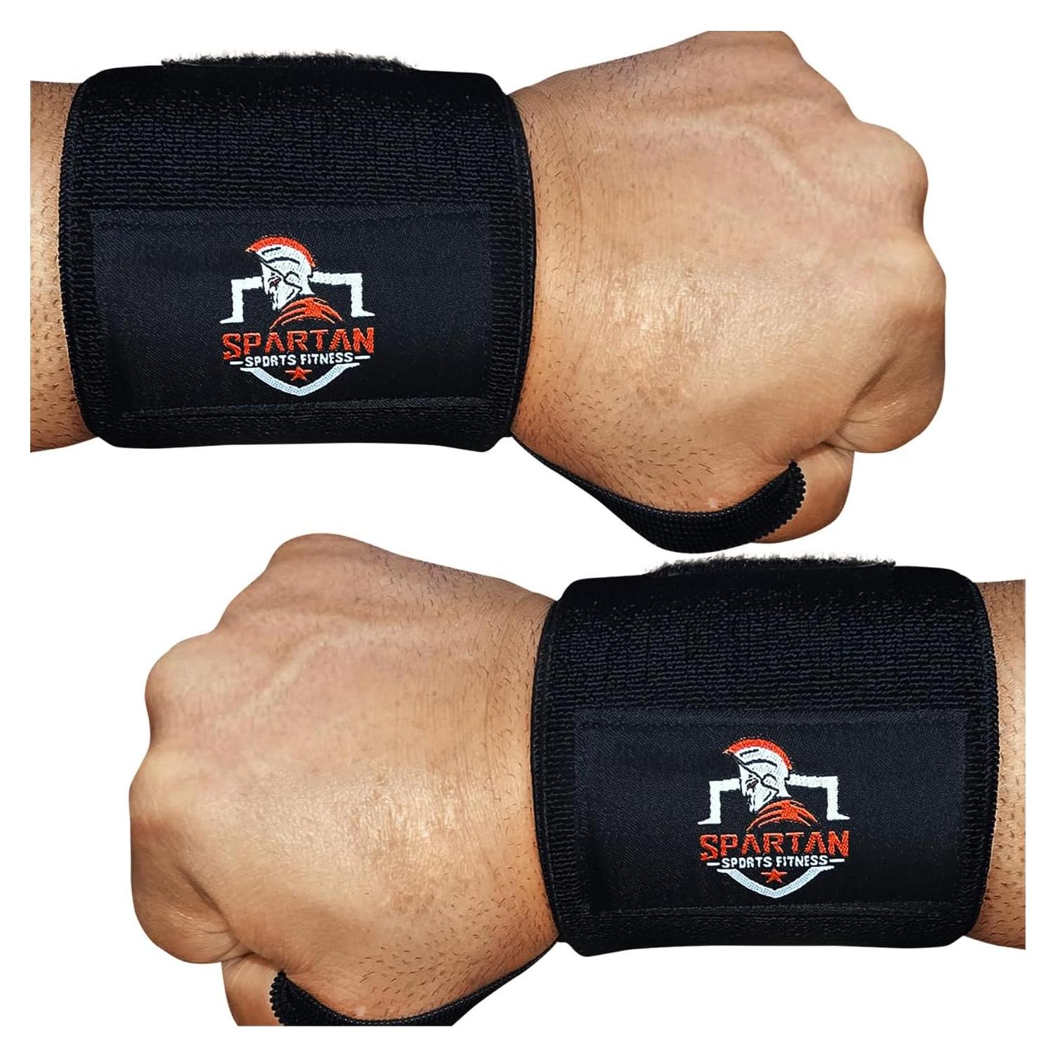 Envolturas de Muñeca Spartan WSWSBK1 para Levantamiento de Pesas