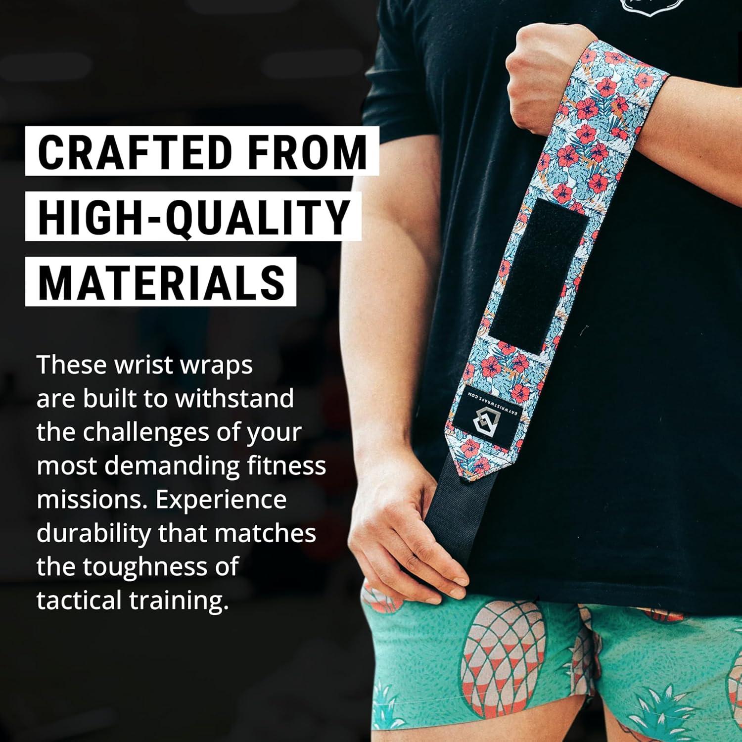 Faja de Muñeca Bay Wrist Wraps - Ajustable, Talla Única, Hawaiano Táctico