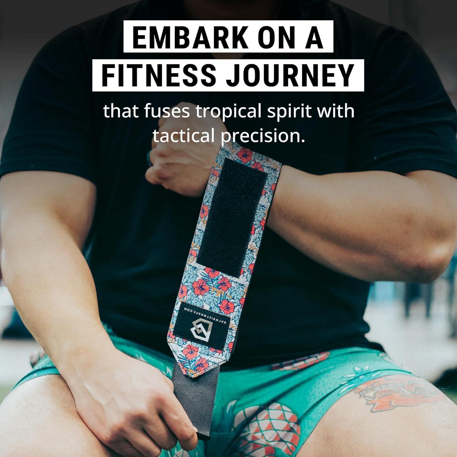 Faja de Muñeca Bay Wrist Wraps - Ajustable, Talla Única, Hawaiano Táctico