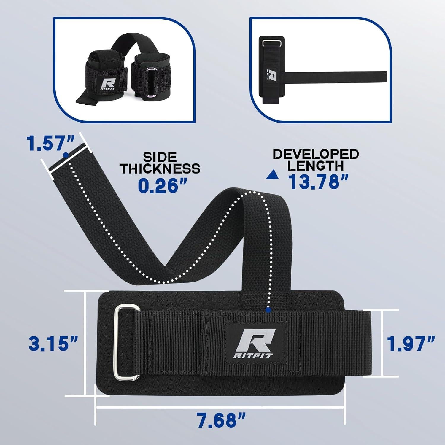 Correas de Muñeca RitFit para Levantamiento de Pesas - Neopreno