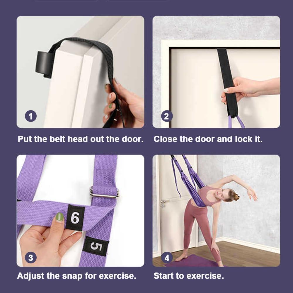 Columpio de Yoga Elfzone para Puerta - Correa de Estiramiento 40mm