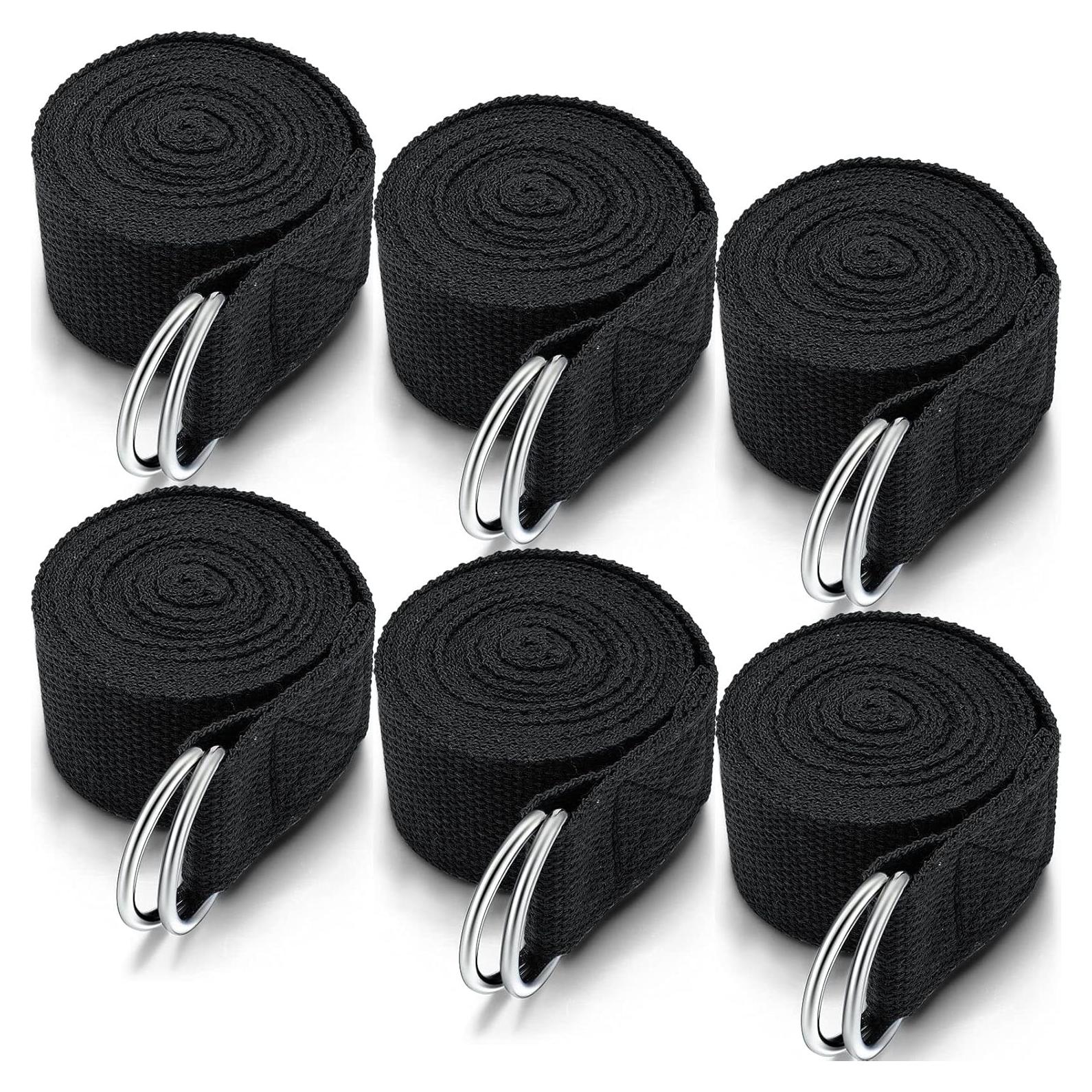 Correas de Yoga Yilloog 6 Pcs 2.44m Ajustables Antideslizantes
