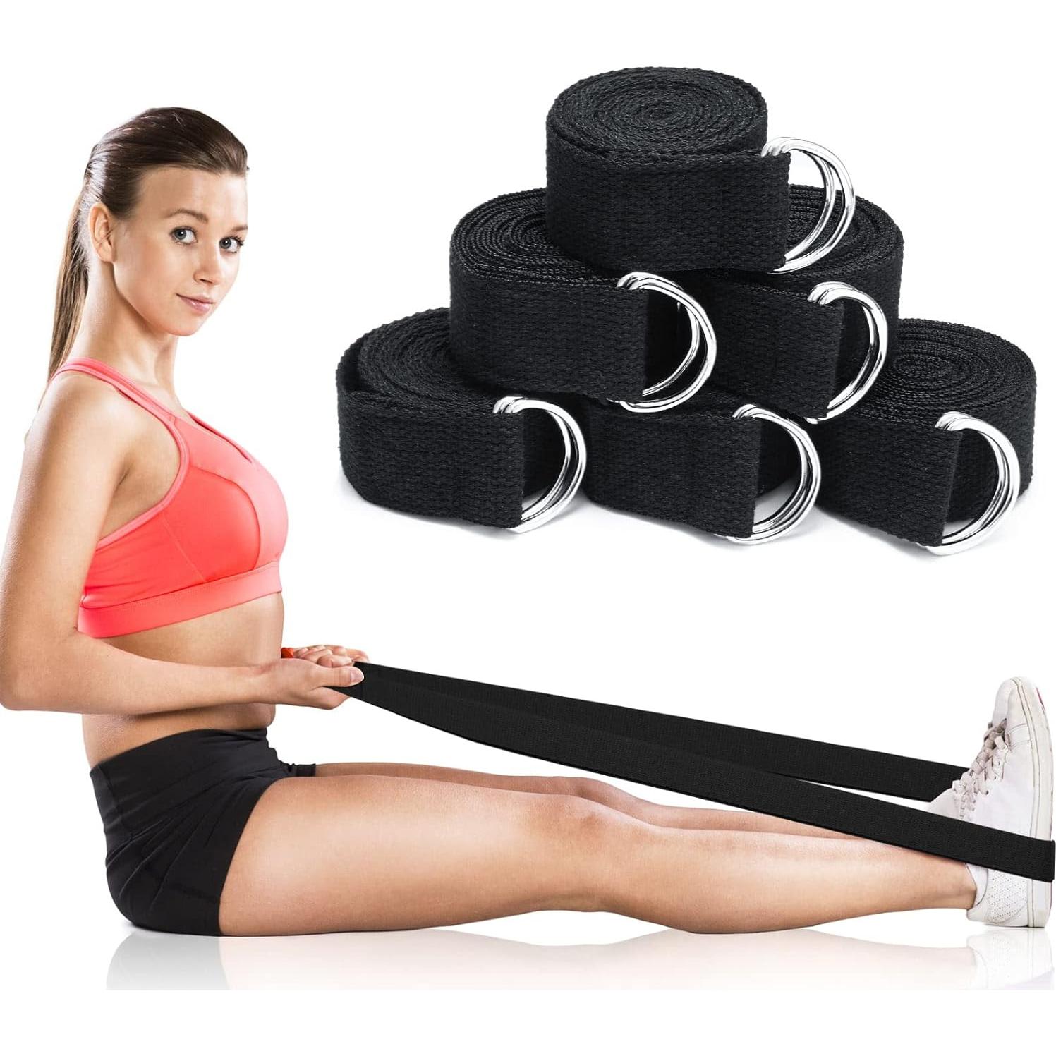 Correas de Yoga Yilloog 6 Pcs 2.44m Ajustables Antideslizantes