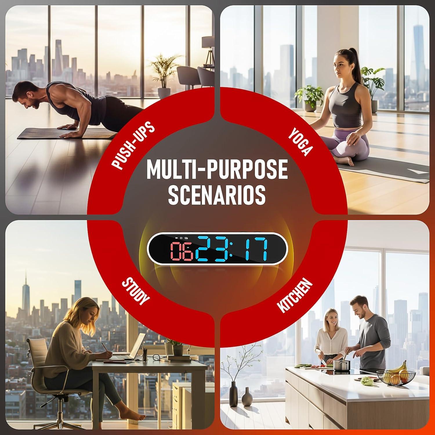 Temporizador de Gimnasio Dienmern Portátil con Imán Fuerte