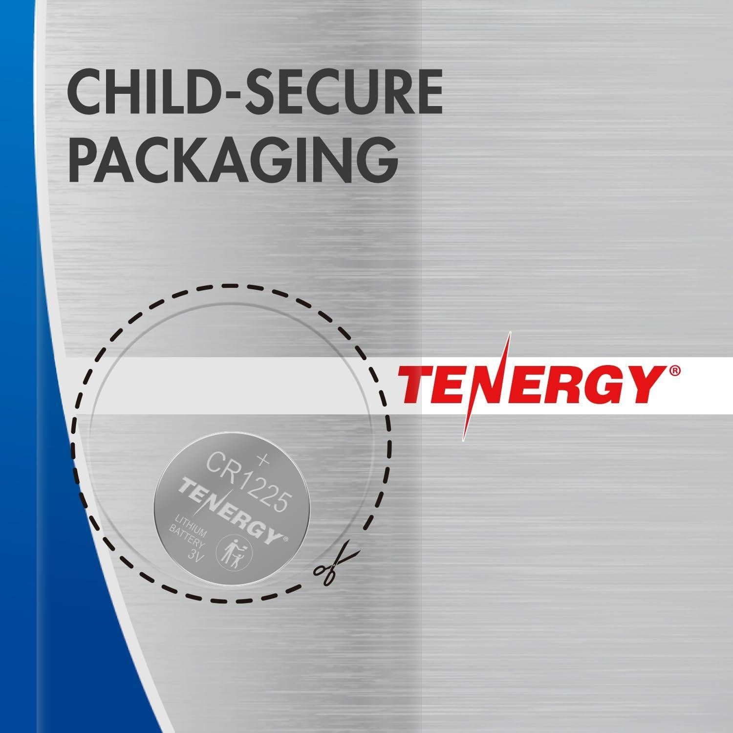 Baterías de Botón Tenergy CR1225 3V - Paquete de 5 Unidades