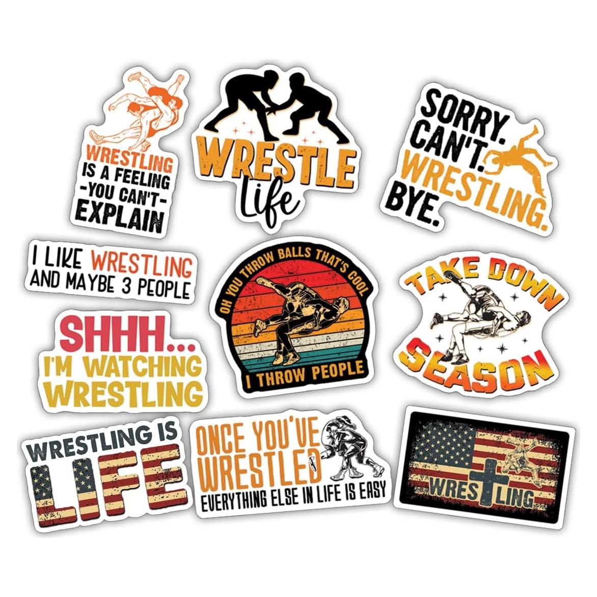 Hoja de Stickers Lucha Libre TAYTA 10pcs Vinilo Impermeable