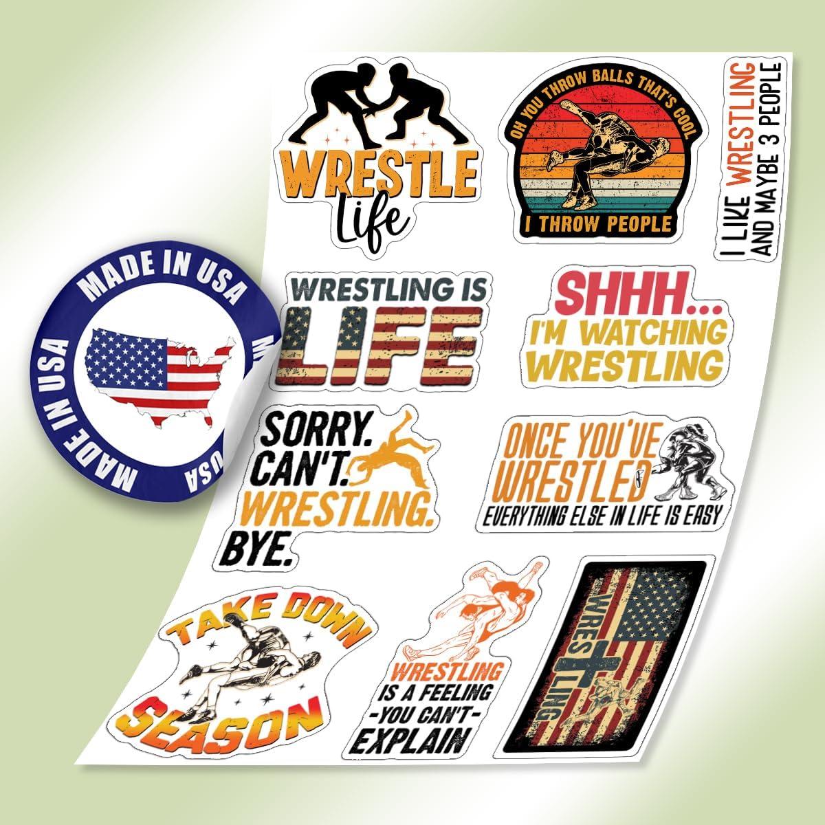 Hoja de Stickers Lucha Libre TAYTA 10pcs Vinilo Impermeable