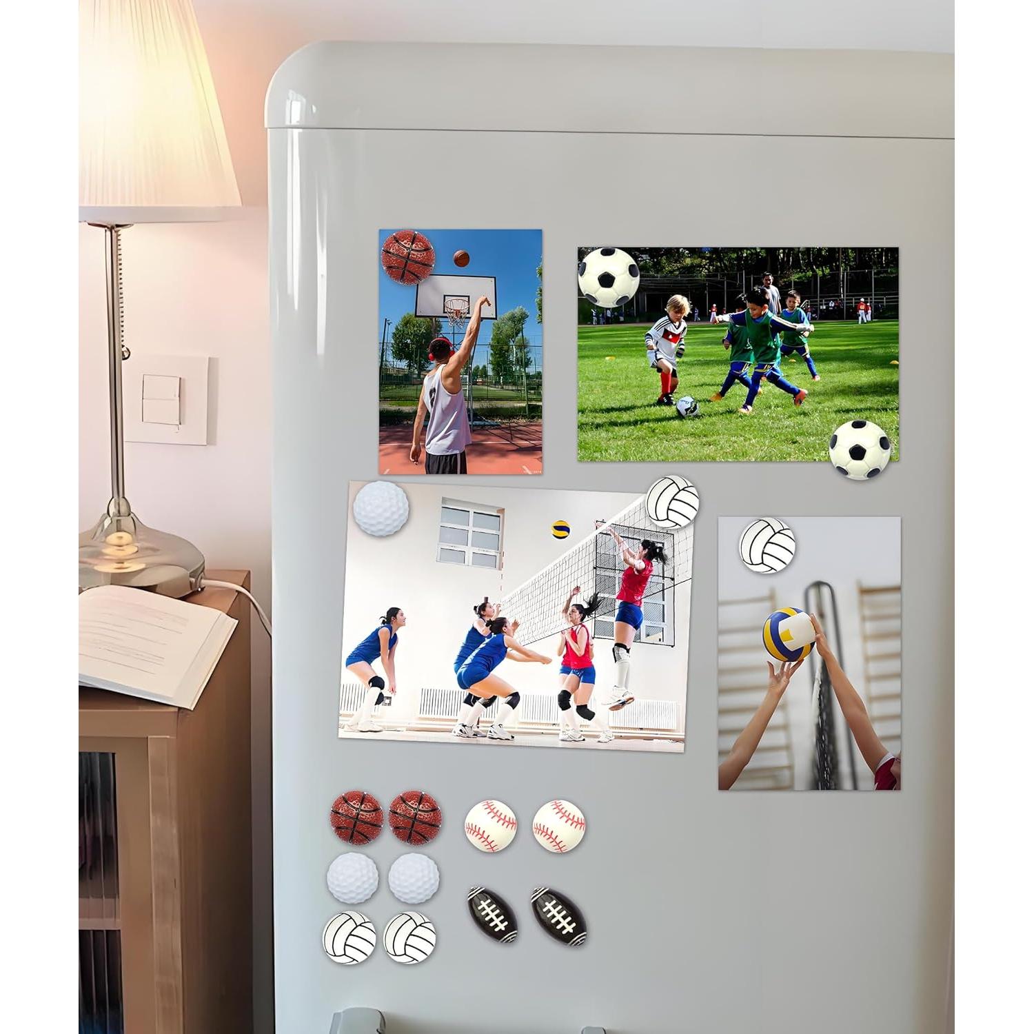 Imanes Decorativos de Baloncesto KEYDUACU - 12 Piezas 3D