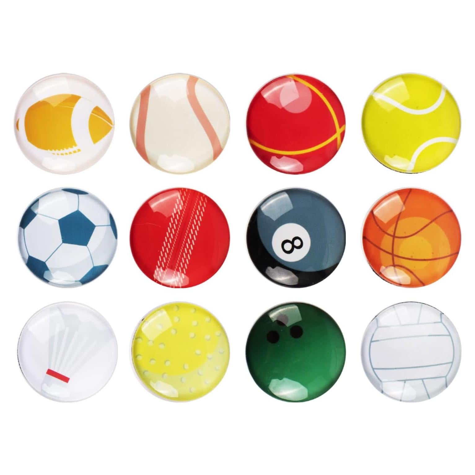 Imanes de Refrigerador SAISHUO 12 Piezas Baloncesto Vidrio