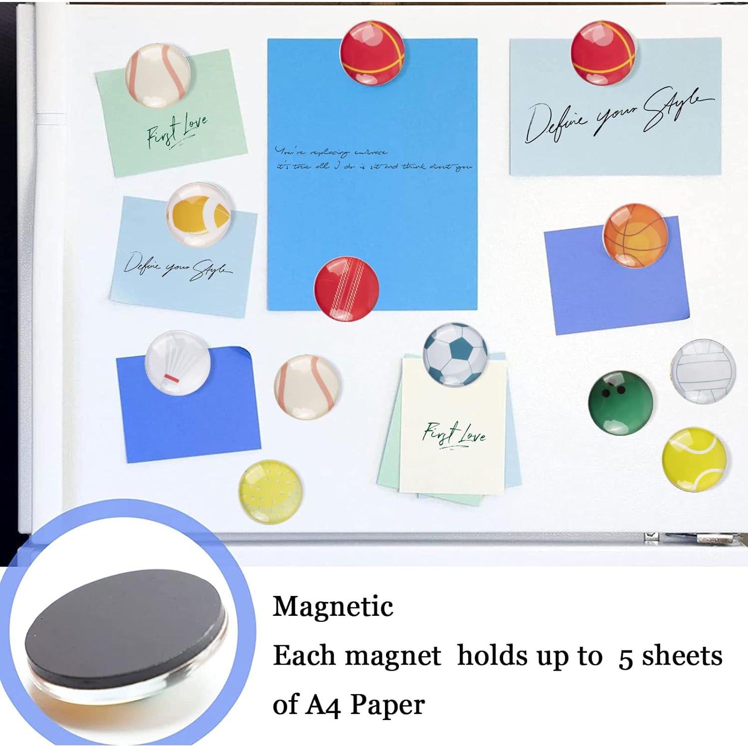 Imanes de Refrigerador SAISHUO 12 Piezas Baloncesto Vidrio