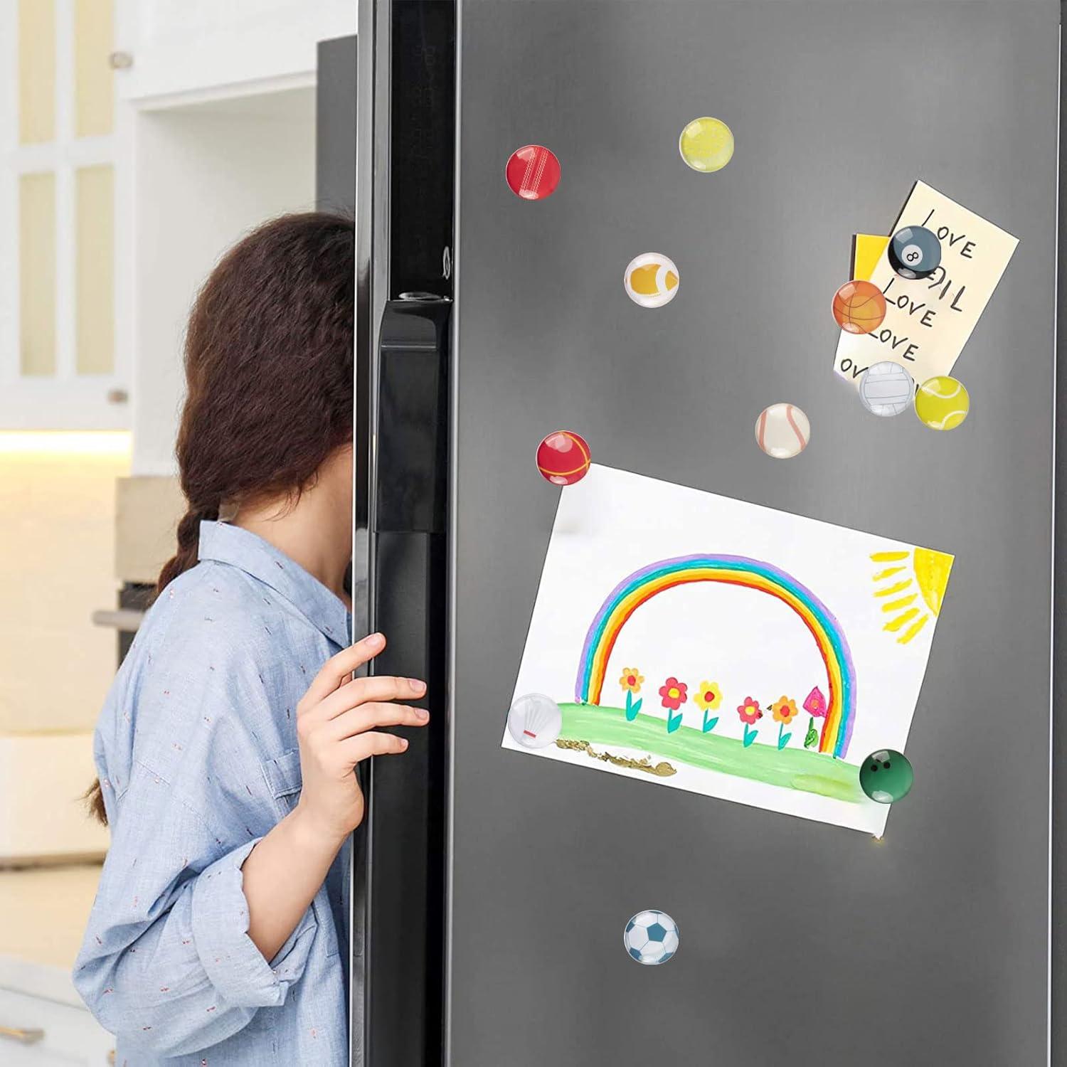 Imanes de Refrigerador SAISHUO 12 Piezas Baloncesto Vidrio