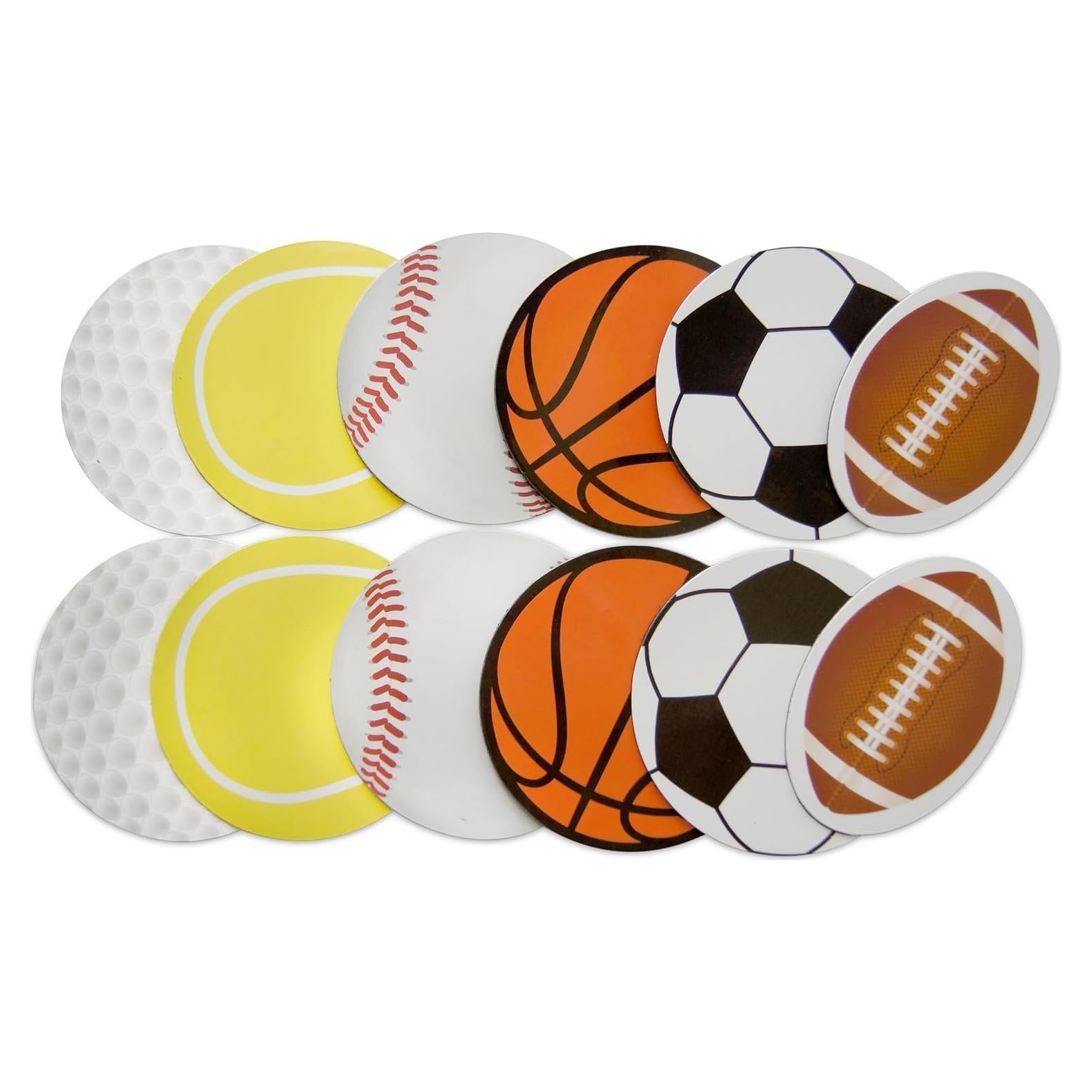 Conjunto de 12 Imanes Deportivos Novel Merk - Baloncesto, Fútbol, Béisbol