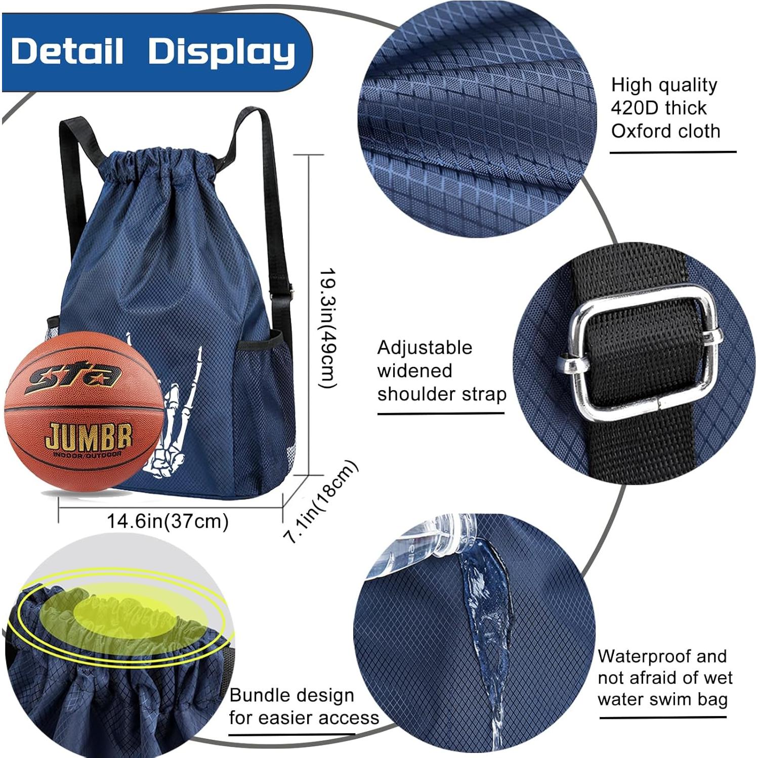 Mochila de Cuerda Viofre Unisex Calavera 30L Impermeable